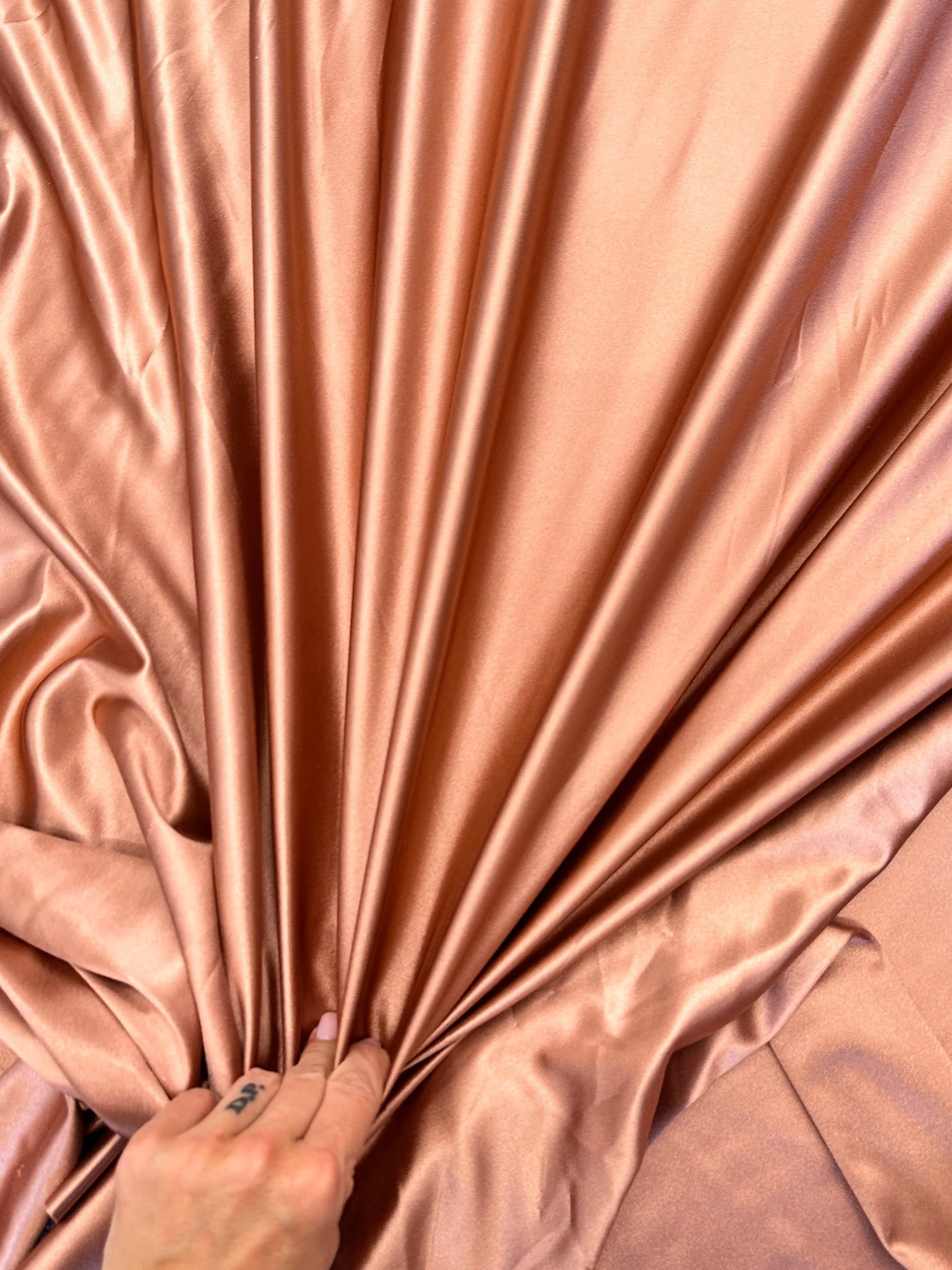 Rusty Rose Shiny Nylon Spandex - Image 4