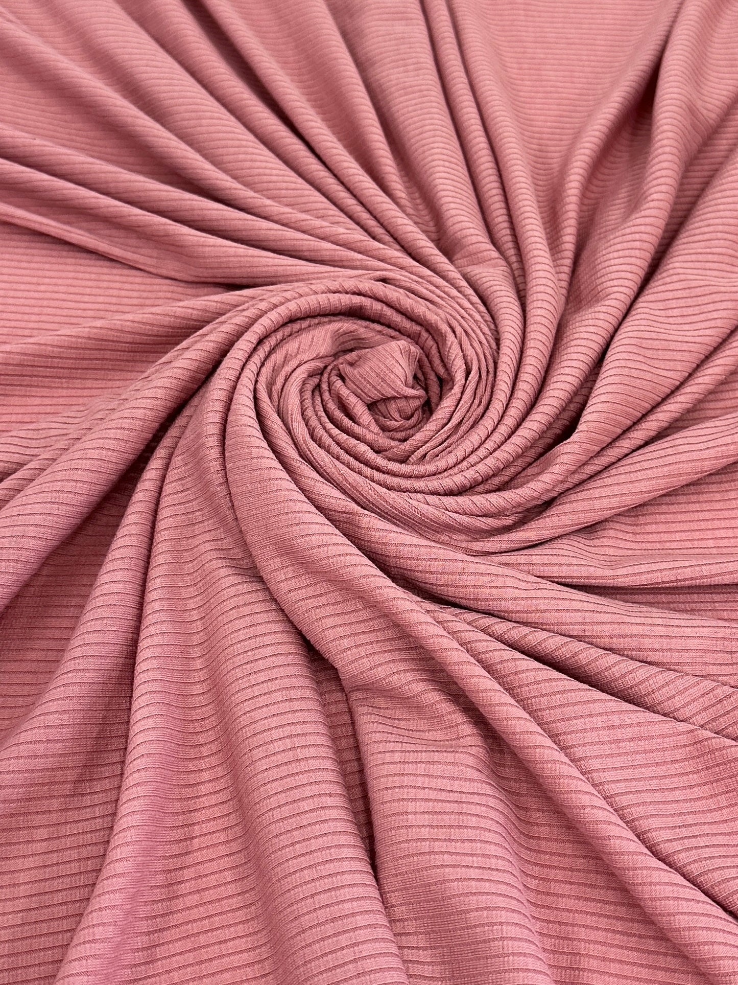 Rusty Rose Solid Rib Knit
