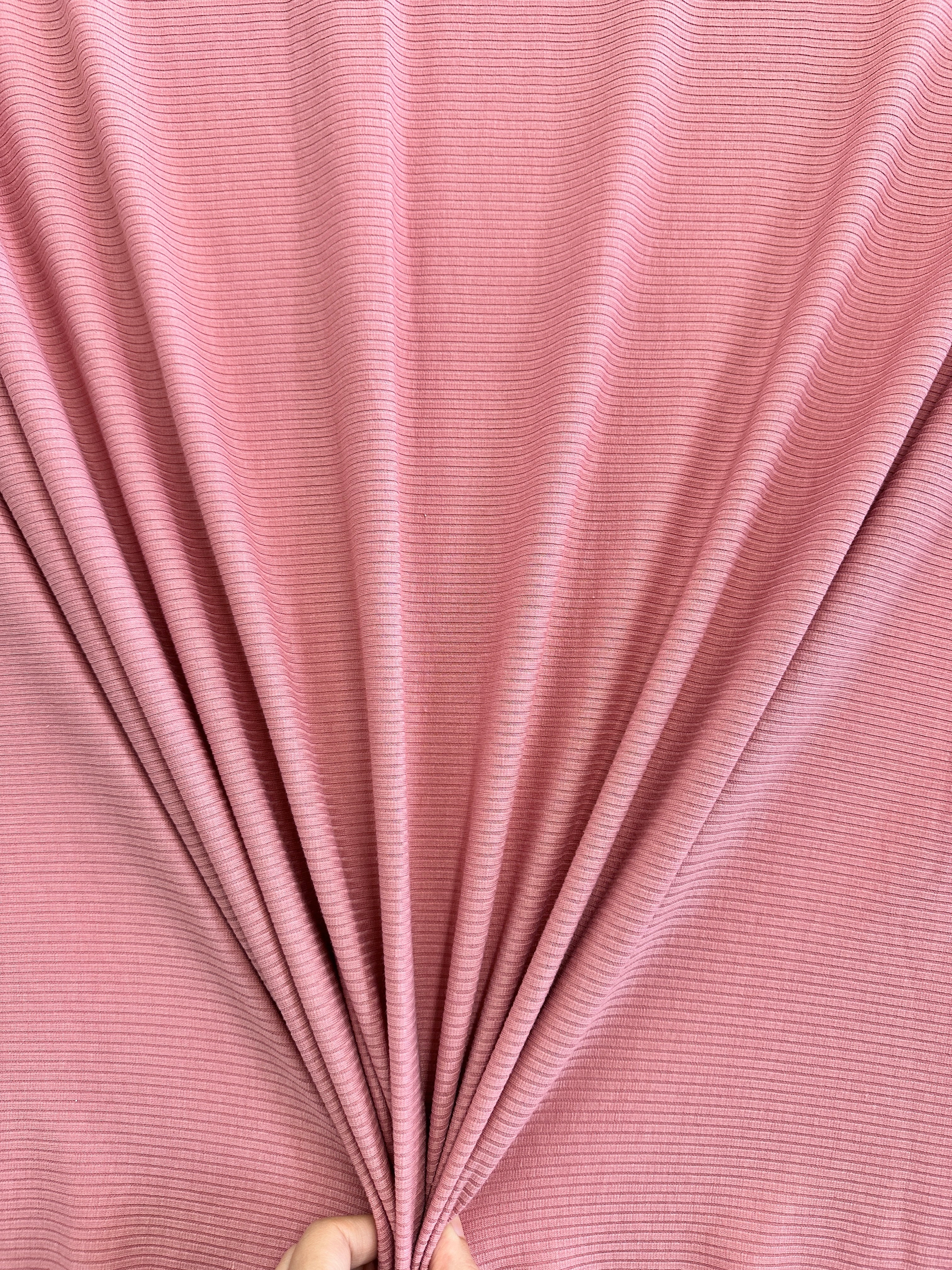 Rusty Rose Solid Rib Knit - Image 6