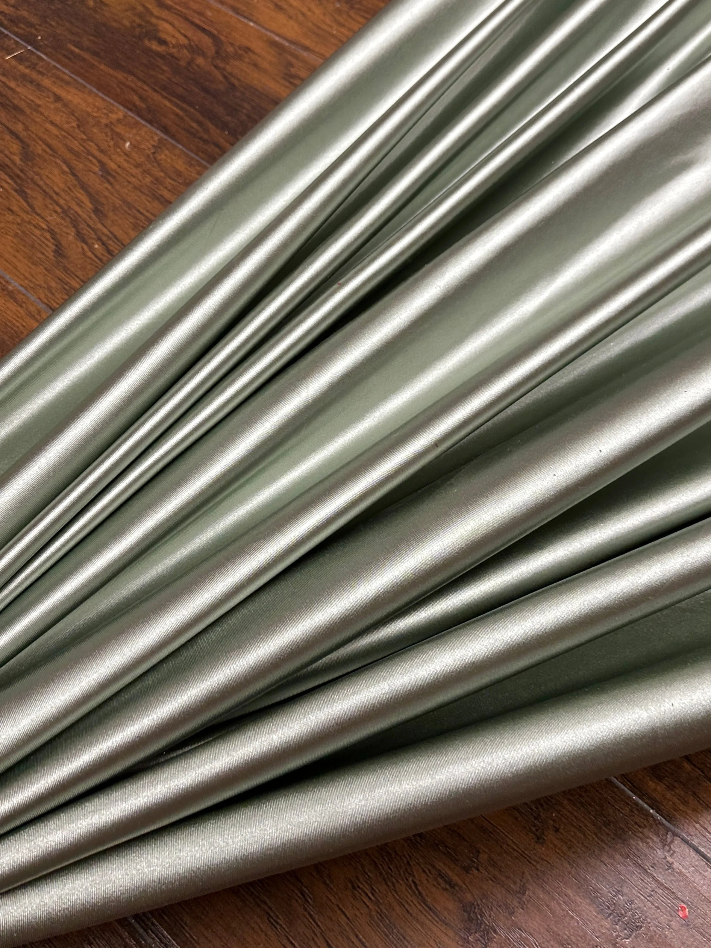 Sage Green Shiny Nylon Spandex - Image 6