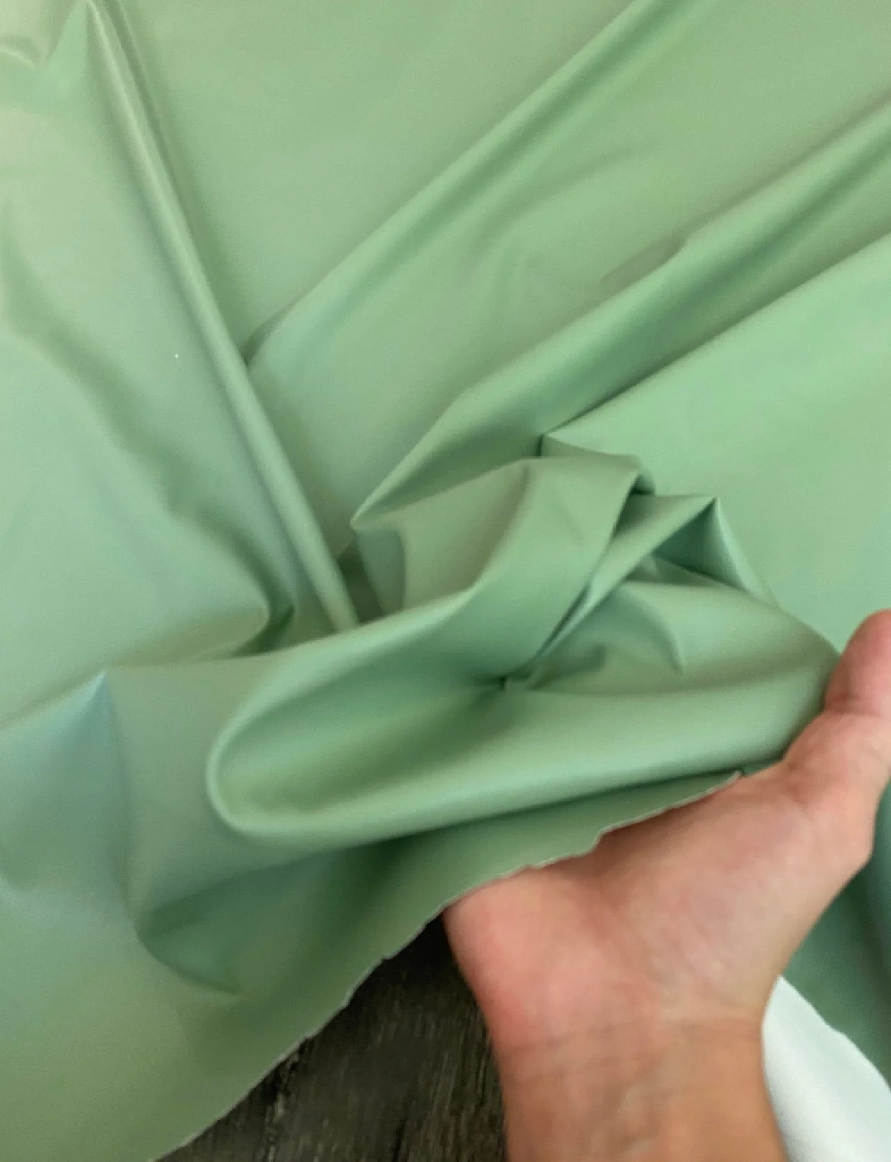 Sage Green Stretch Faux Leather - Image 7