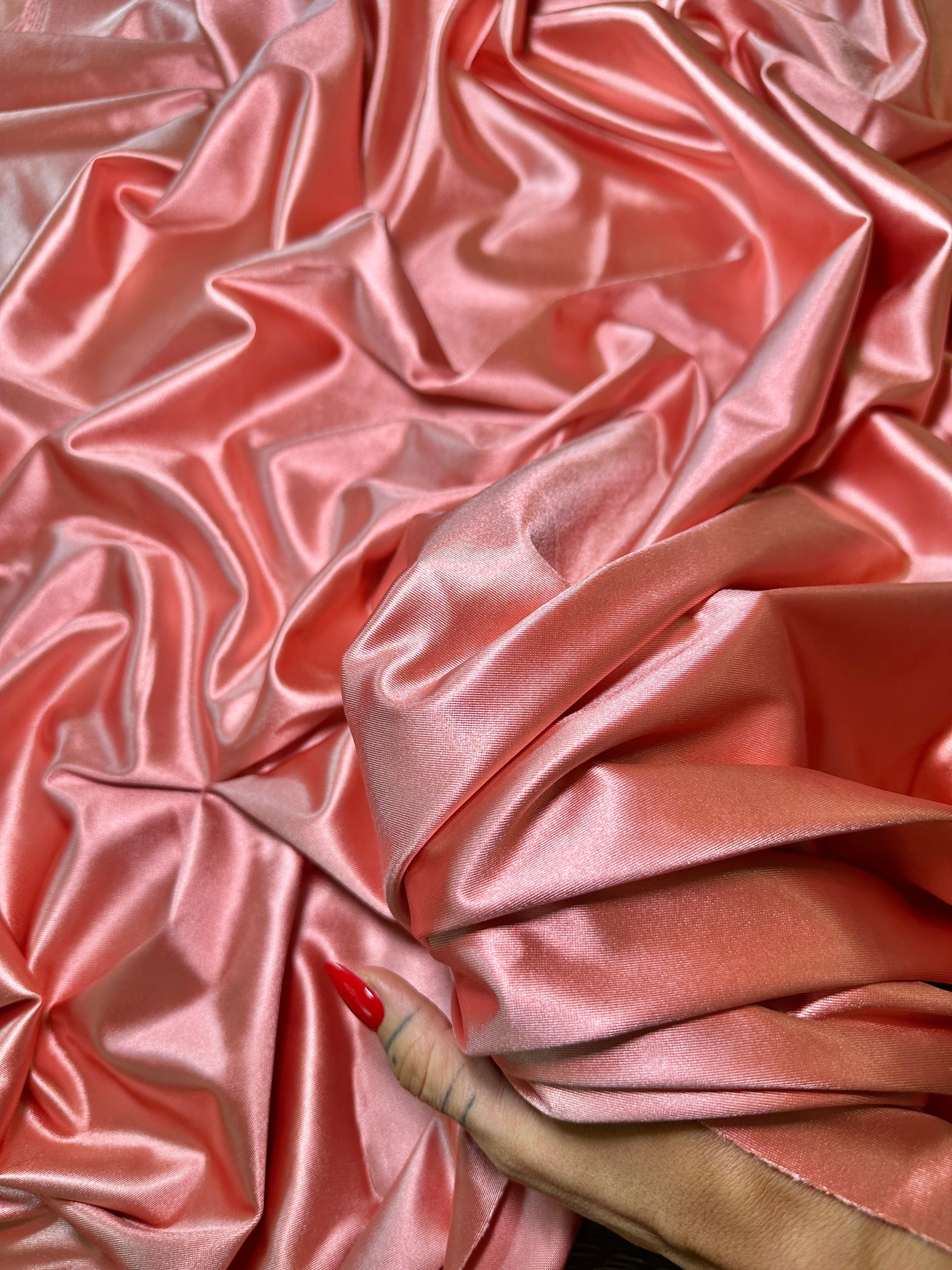 Salmon Shiny Nylon Spandex - Image 7