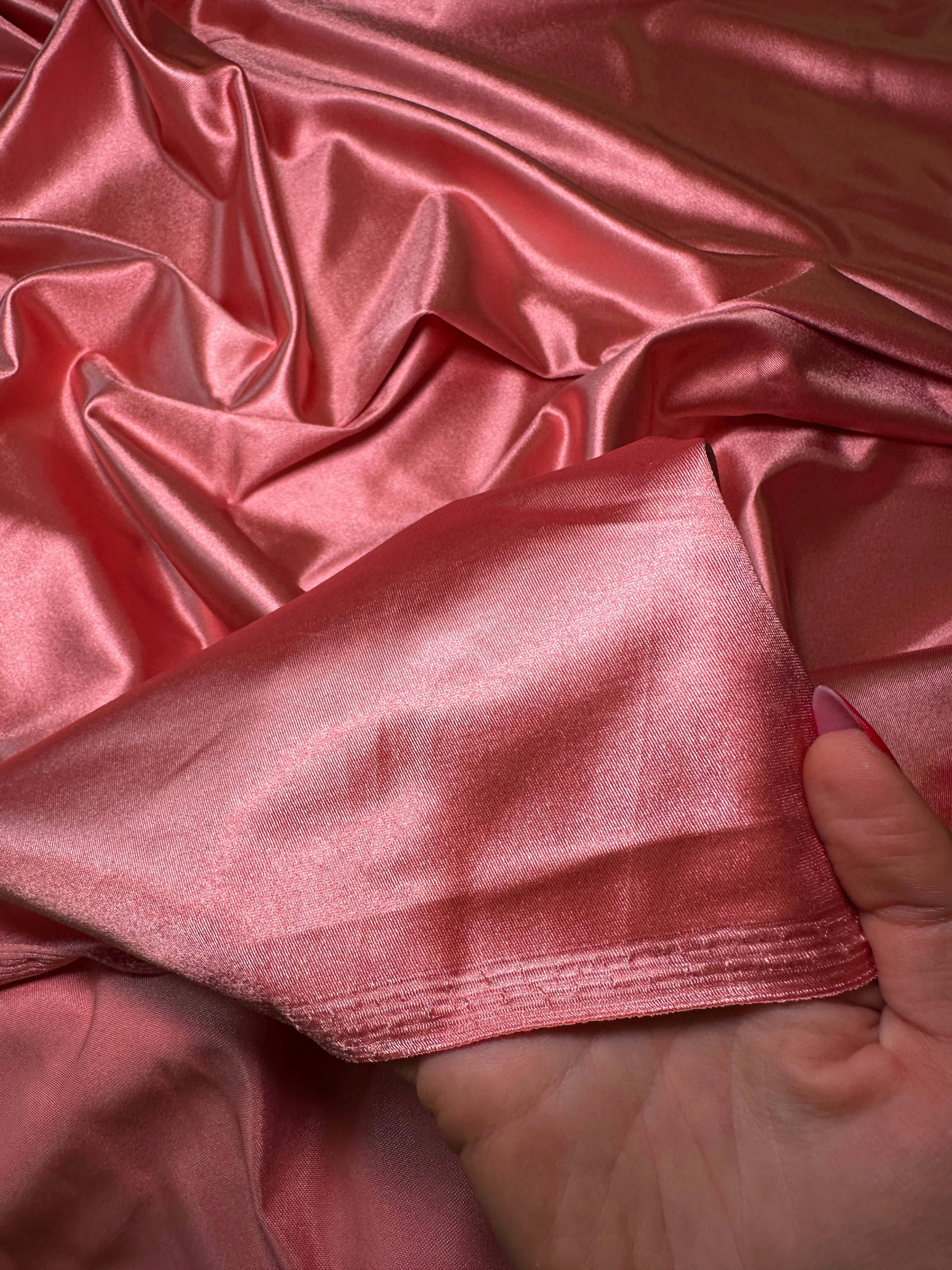 Salmon Shiny Nylon Spandex - Image 8
