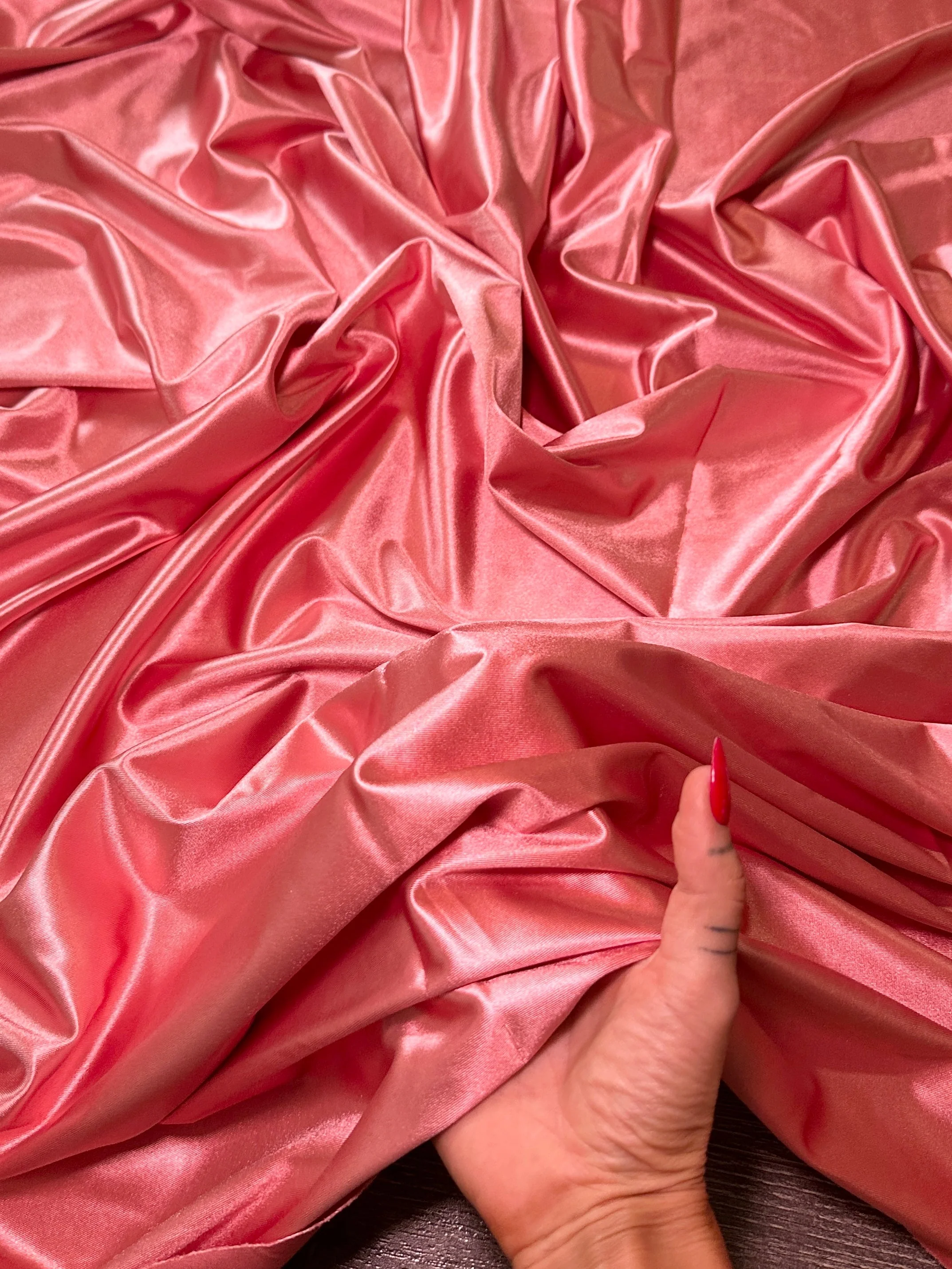 Salmon Shiny Nylon Spandex - Image 9