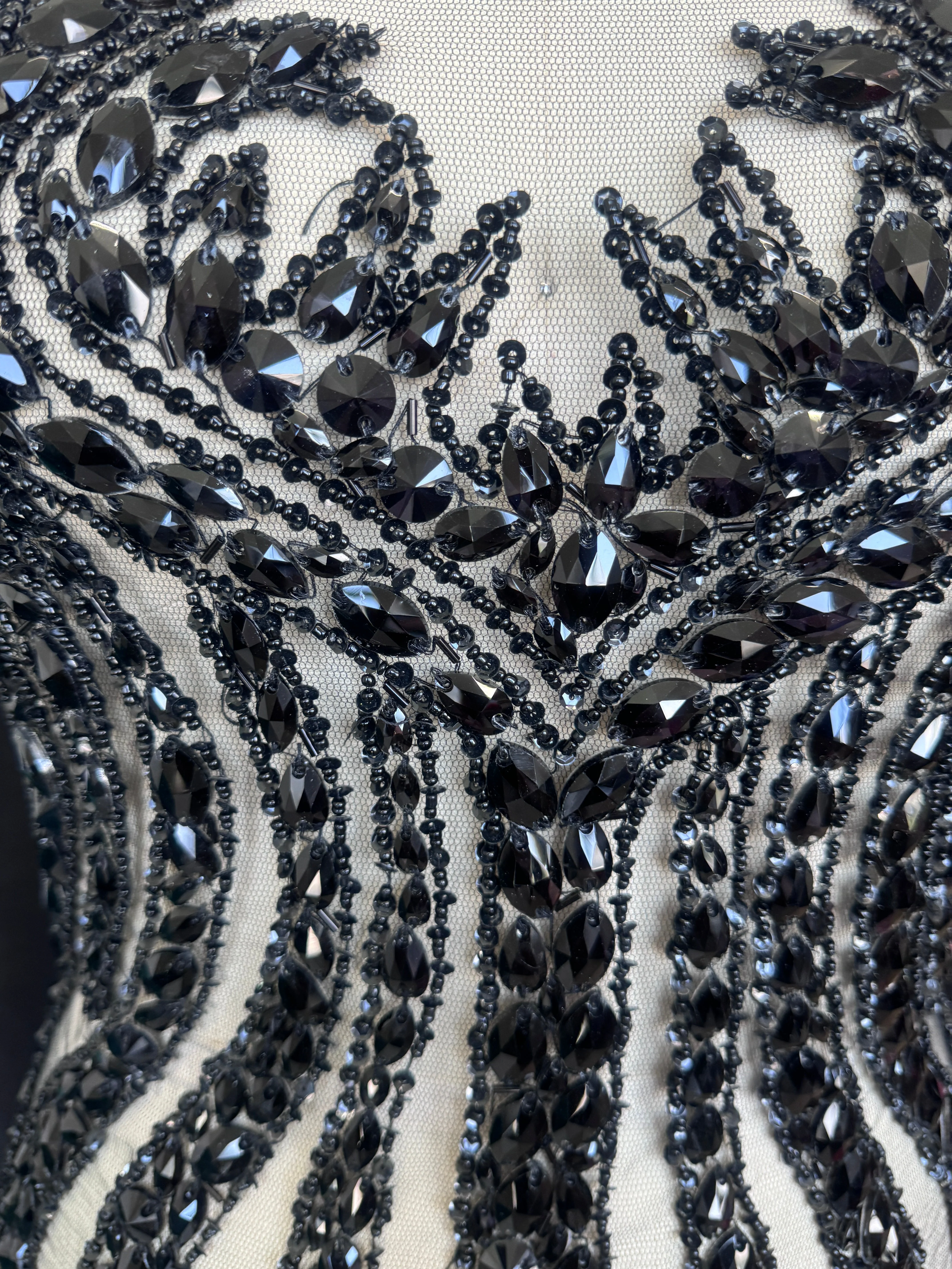 Sammy Black Rhinestone Bodice Applique - Image 5