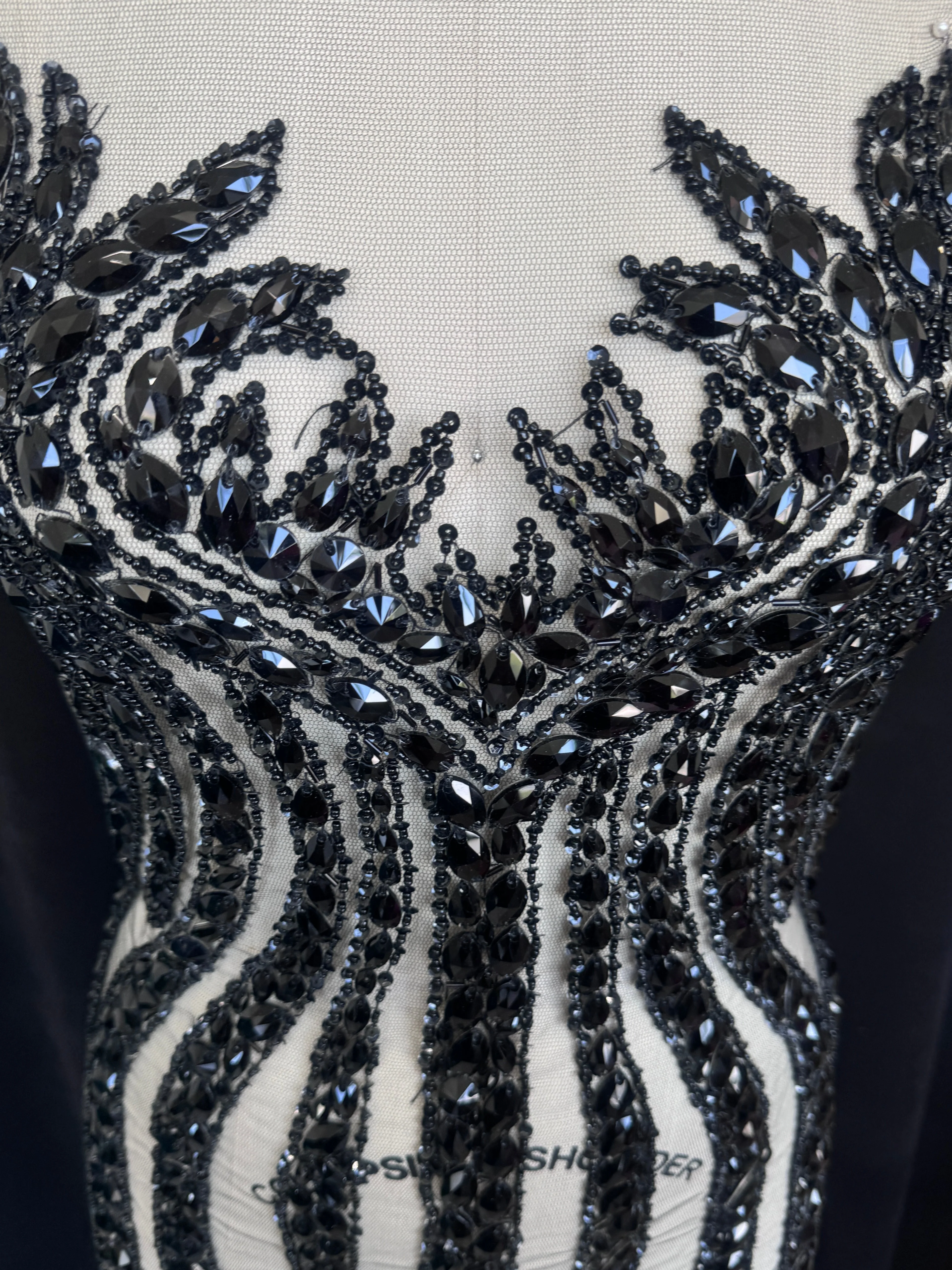 Sammy Black Rhinestone Bodice Applique - Image 7