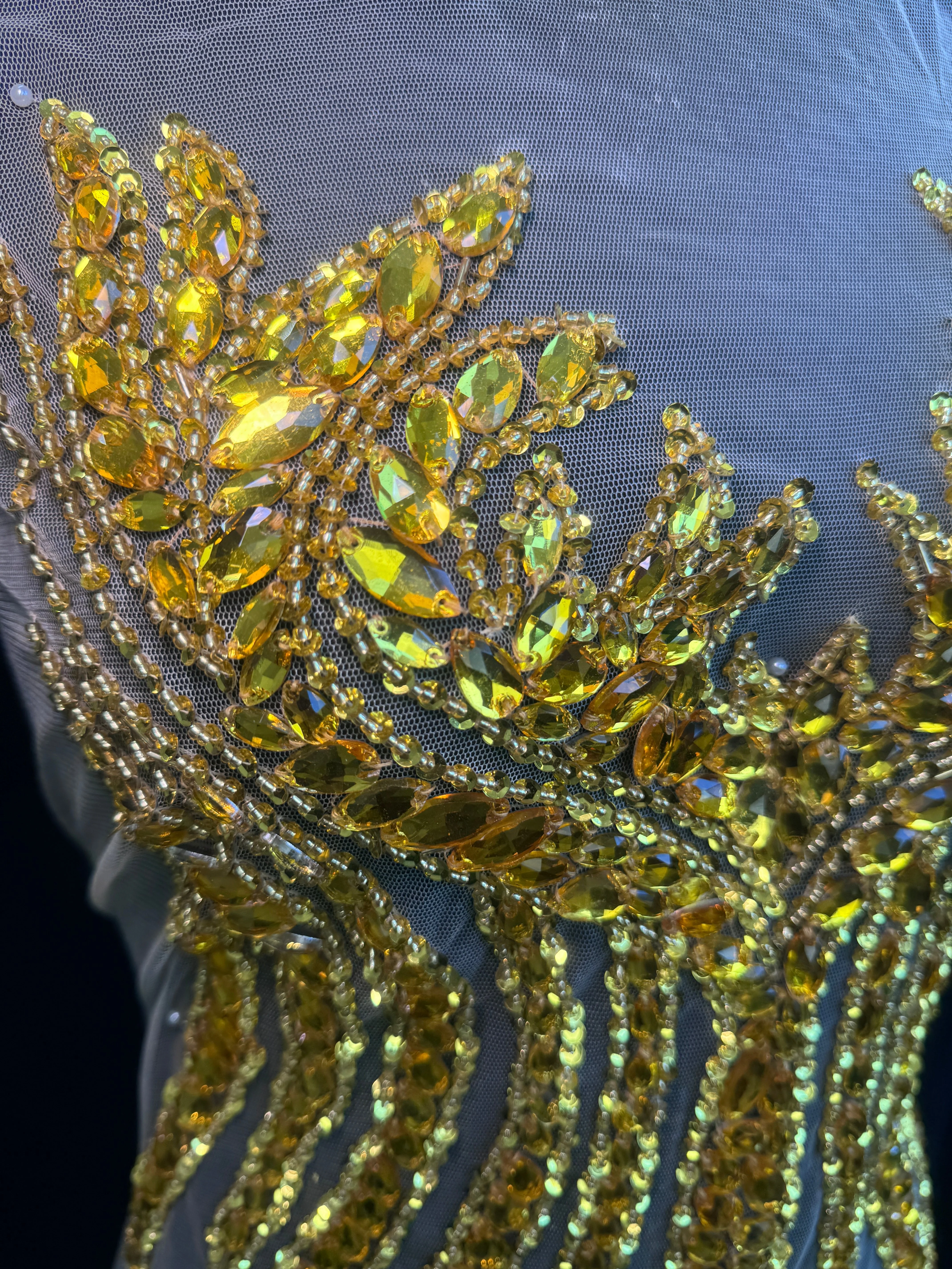 Sammy Gold Rhinestones Bodice Applique - Image 6