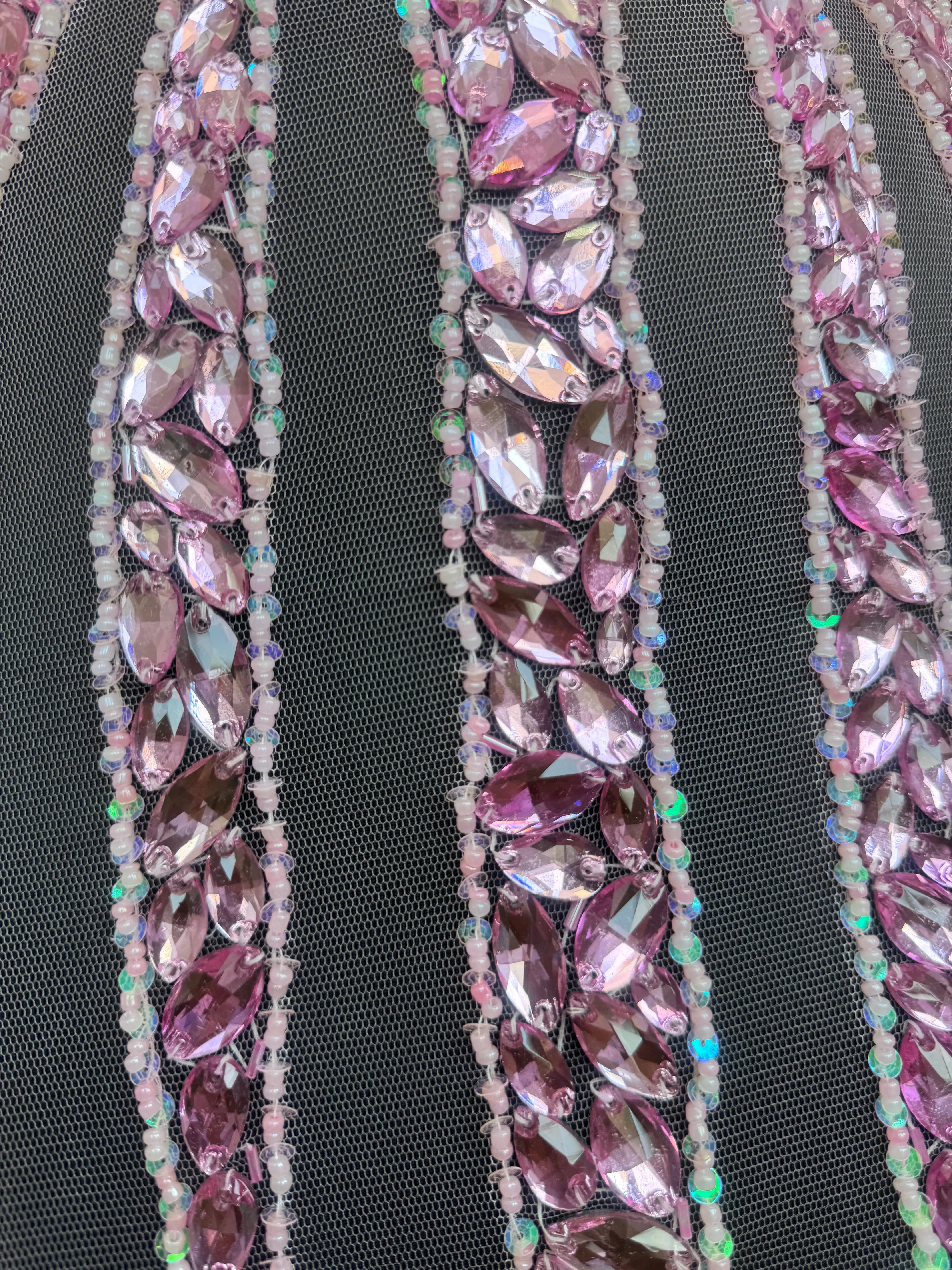 Sammy Pink Rhinestone Bodice Applique - Image 4