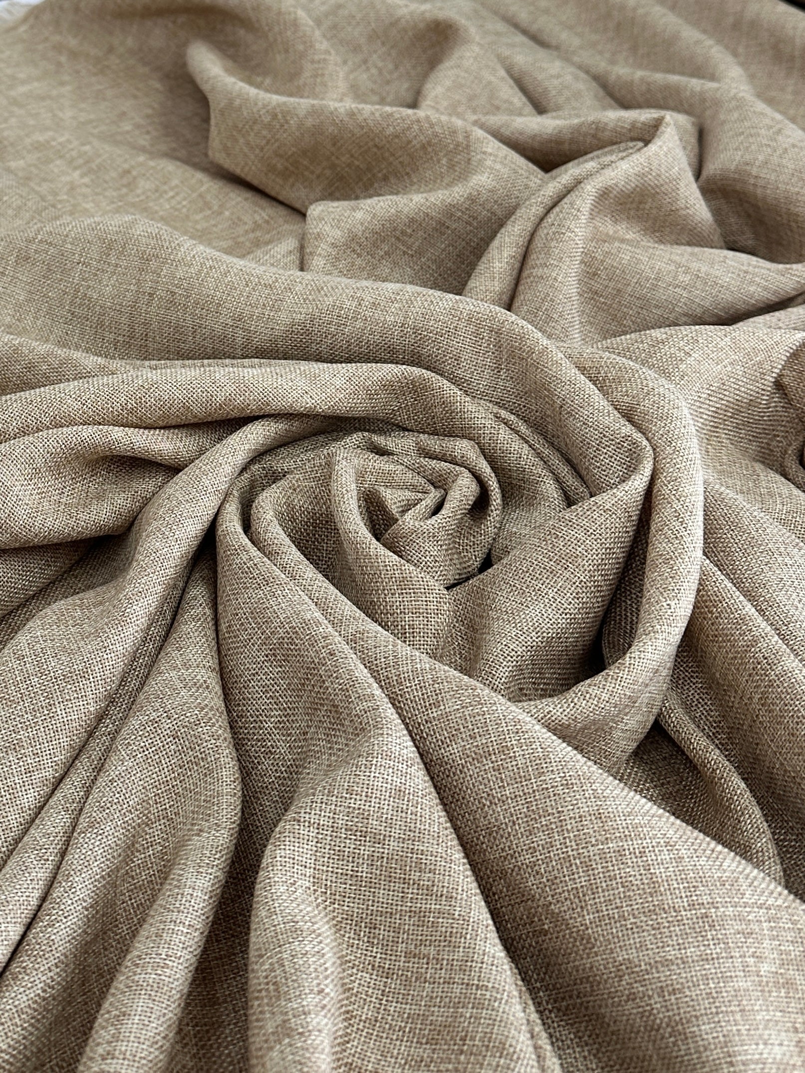 Sand Faux Linen