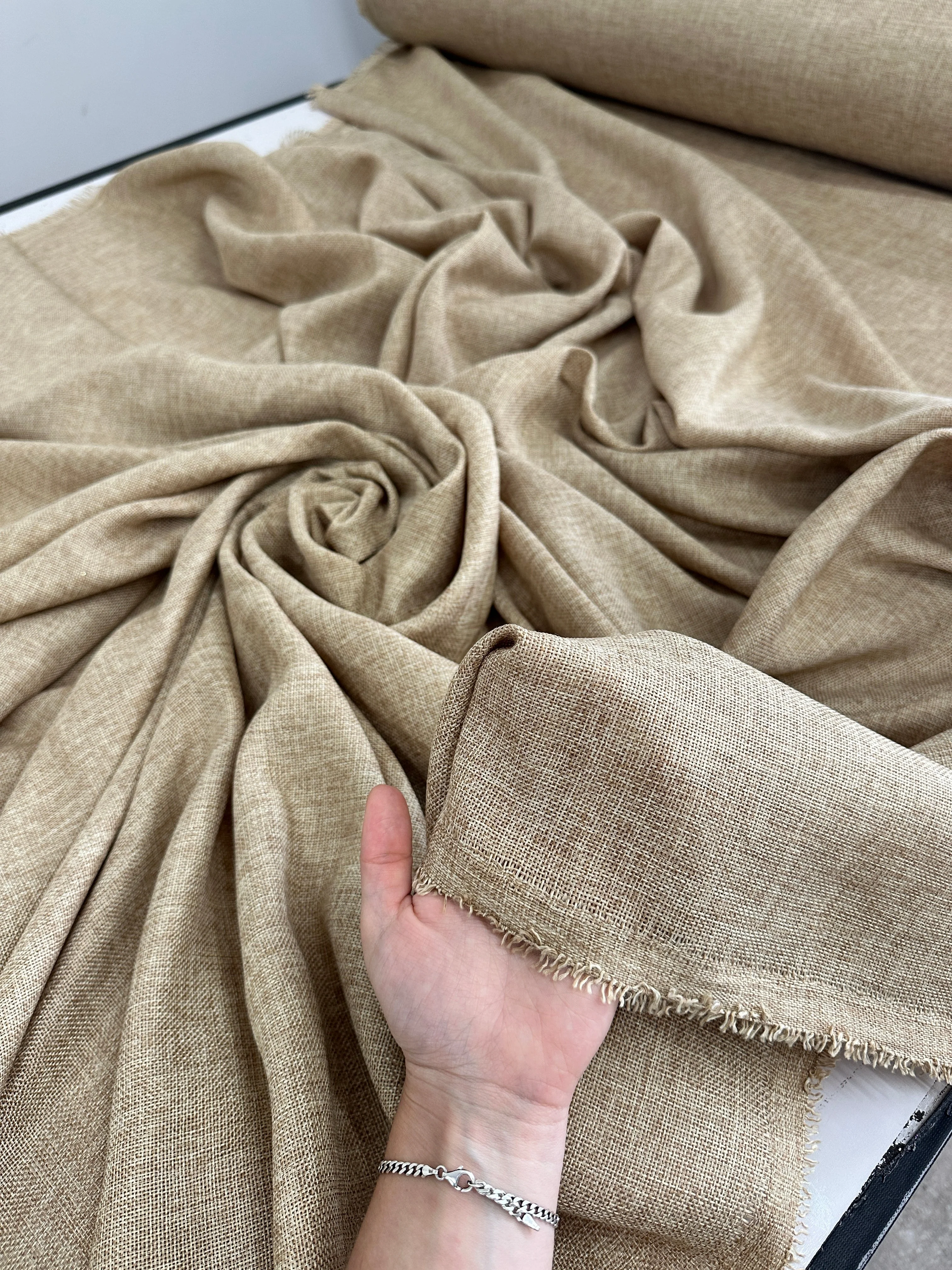 Sand Faux Linen - Image 6