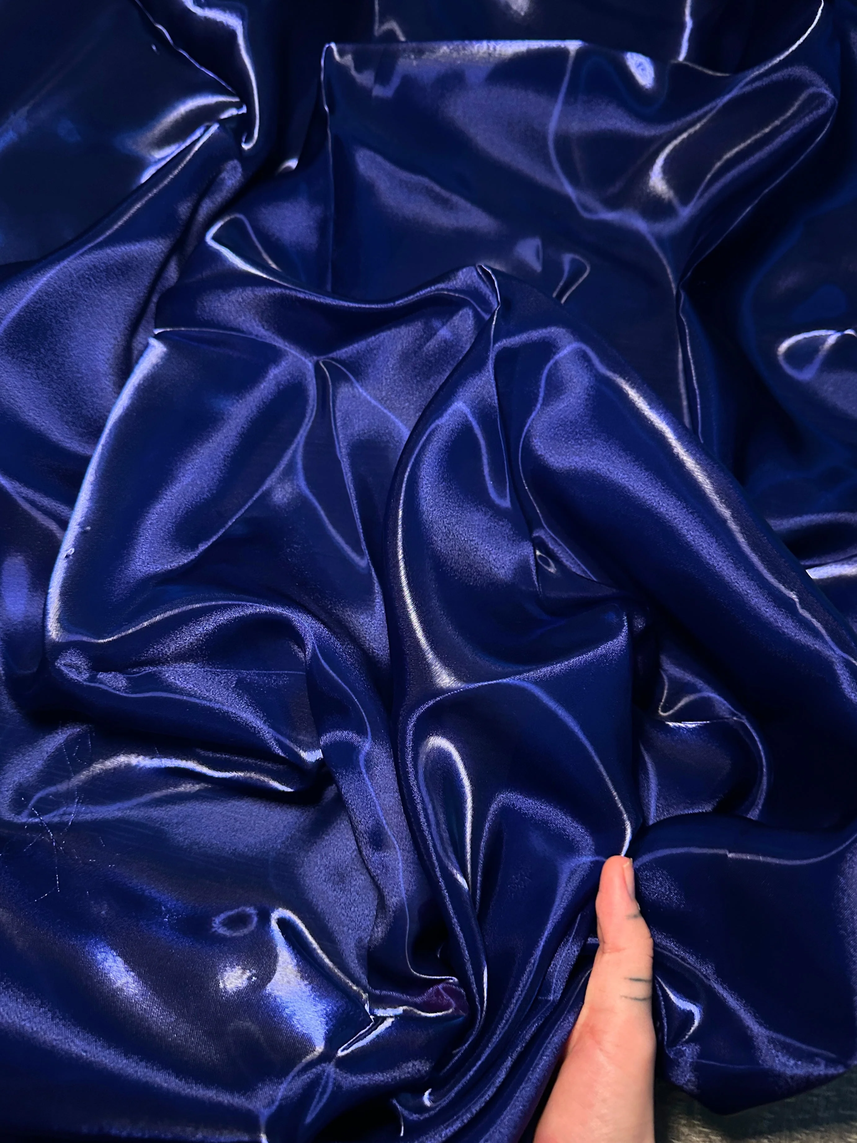 Sapphire Blue Liquid Shimmery Organza - Image 4