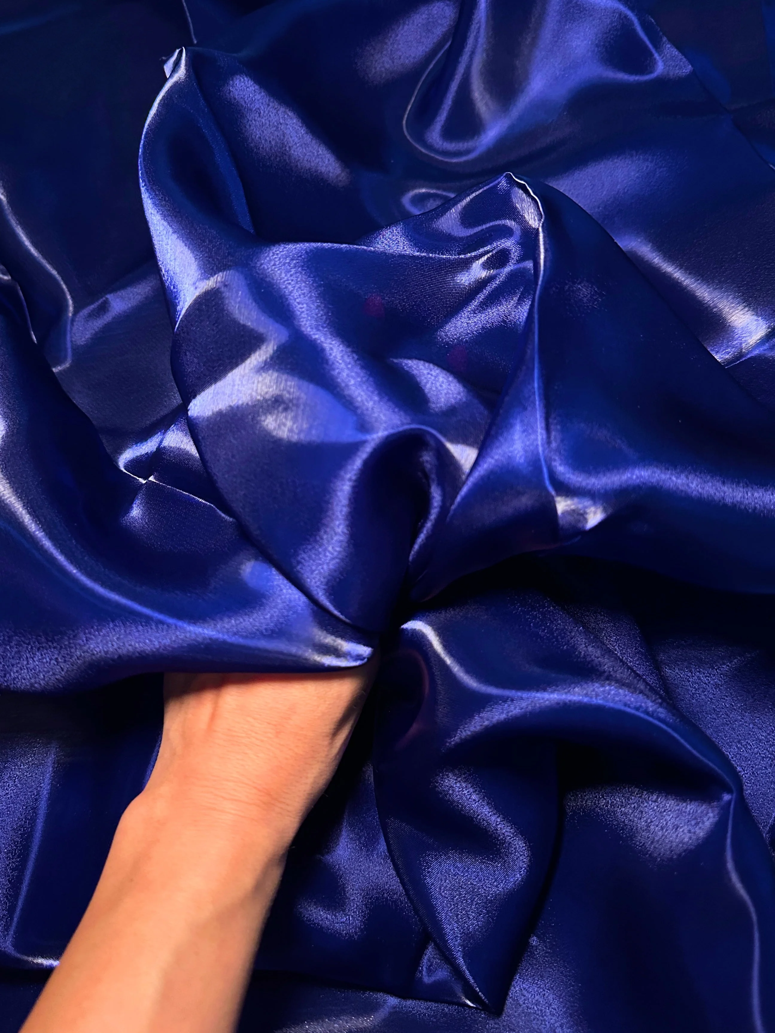 Sapphire Blue Liquid Shimmery Organza - Image 5