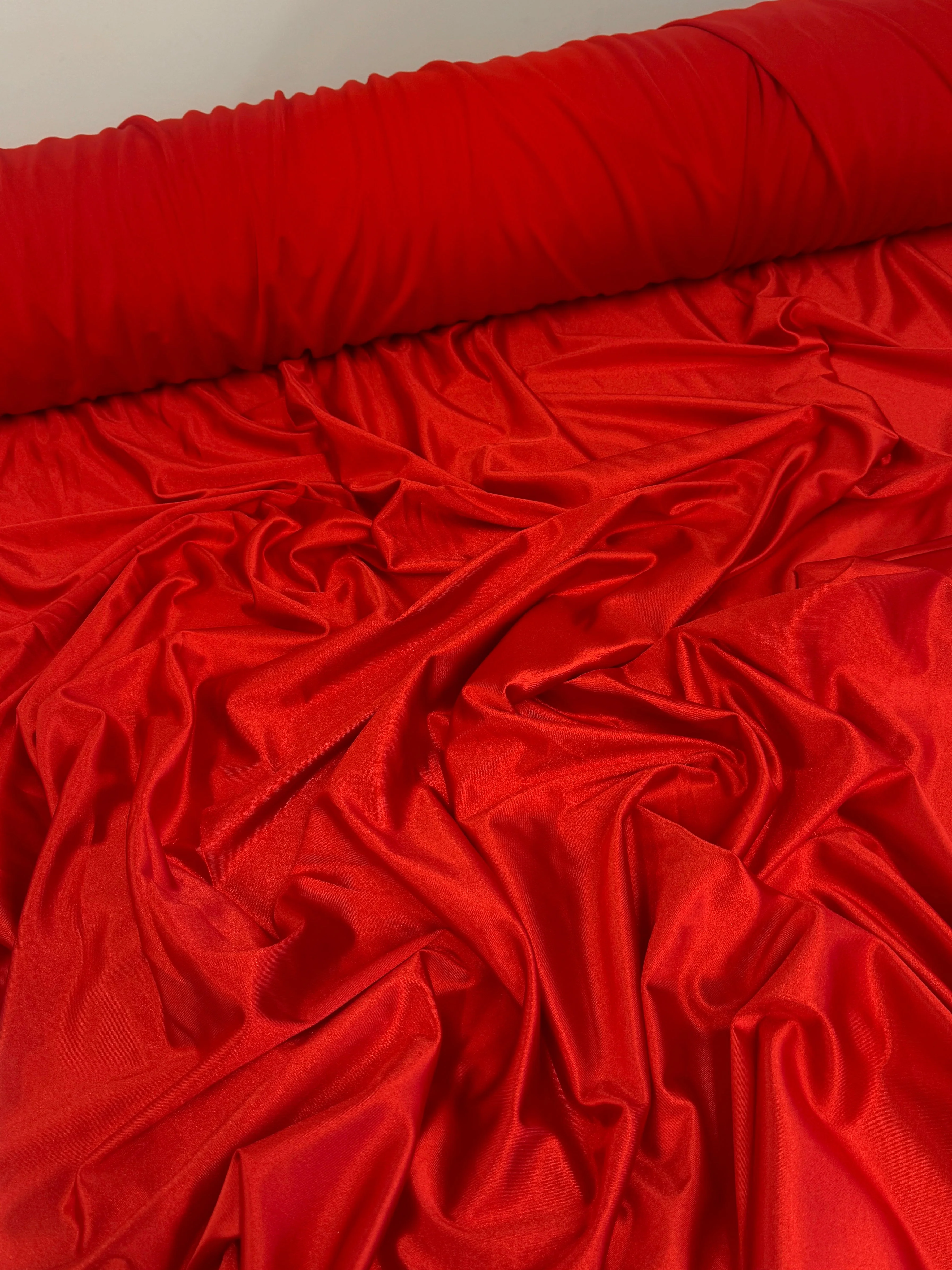 Scarlet Red Shiny Nylon Spandex - Image 5