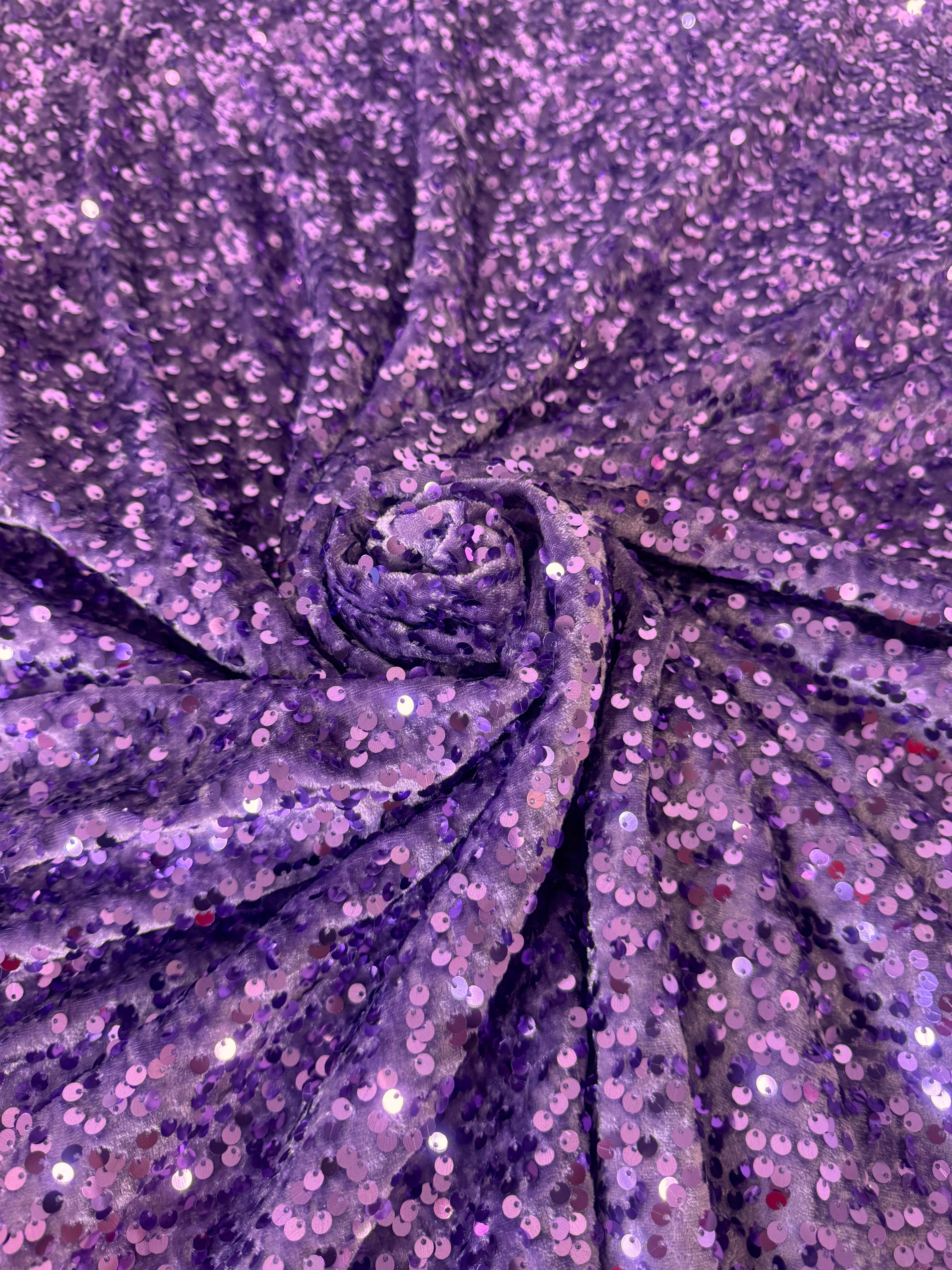 Lavender Sequins Velvet