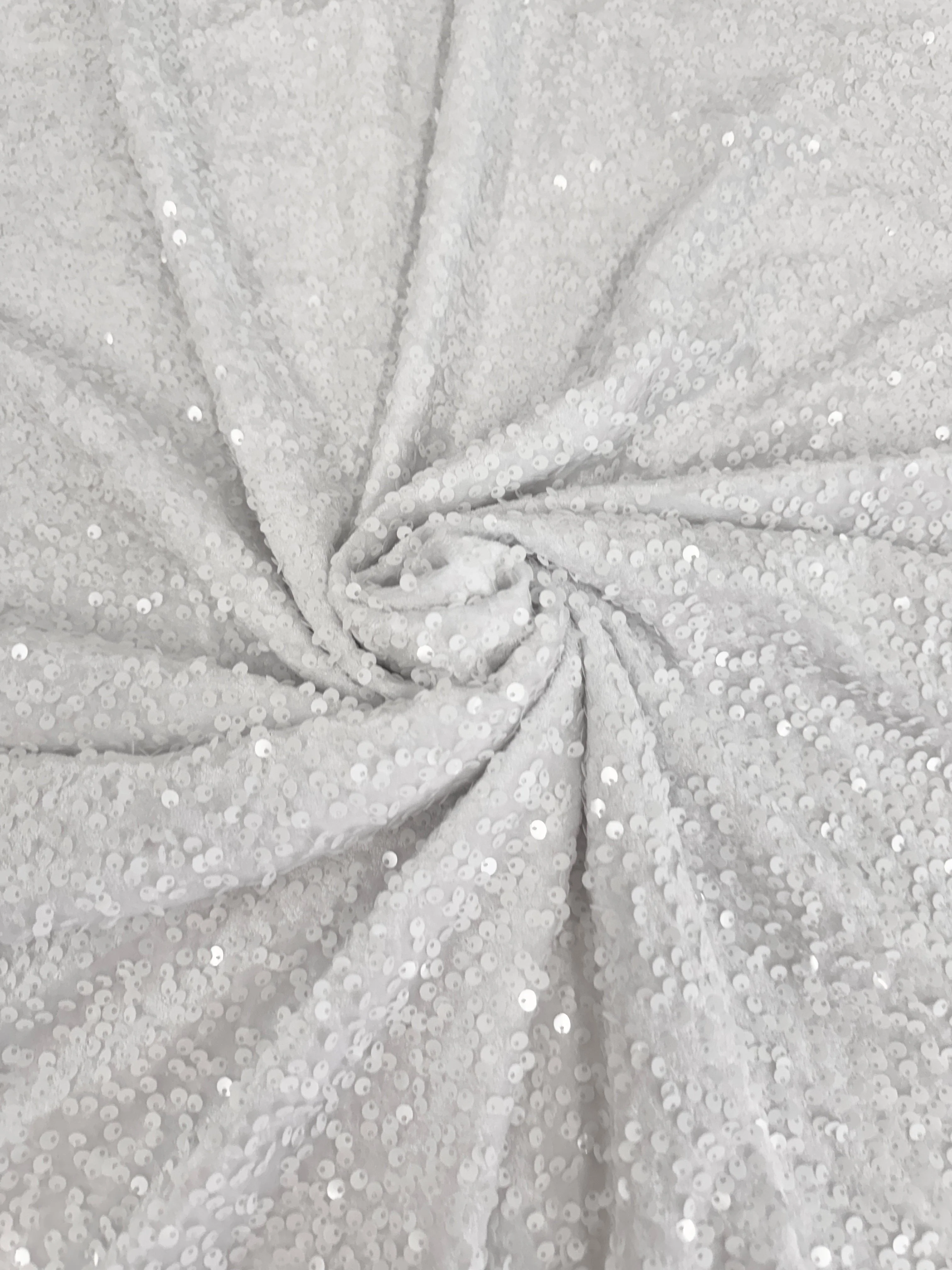 White Sequins Velvet - Image 7