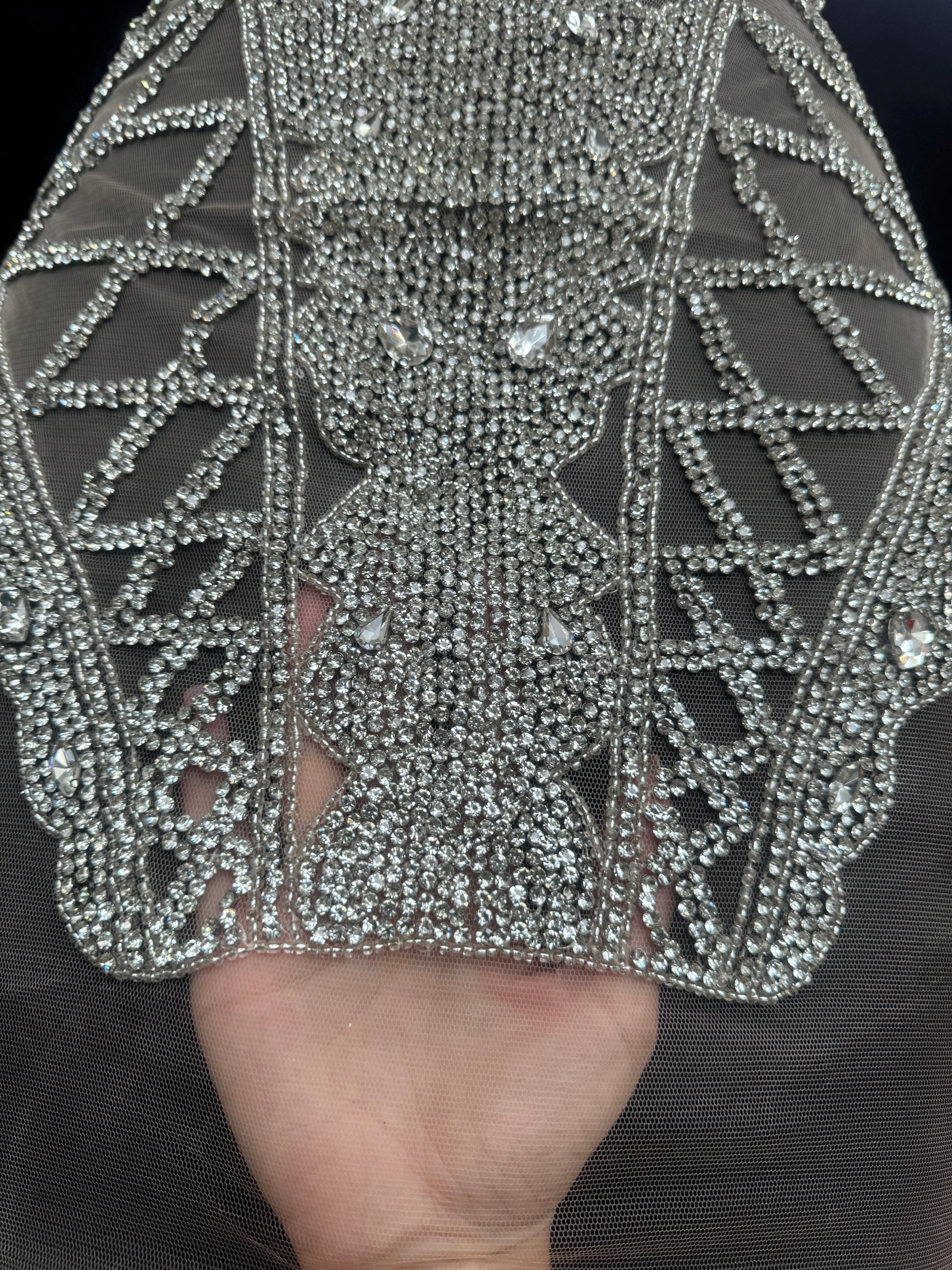 Shannon Silver Rhinestone Bodice Appliqué - Image 3
