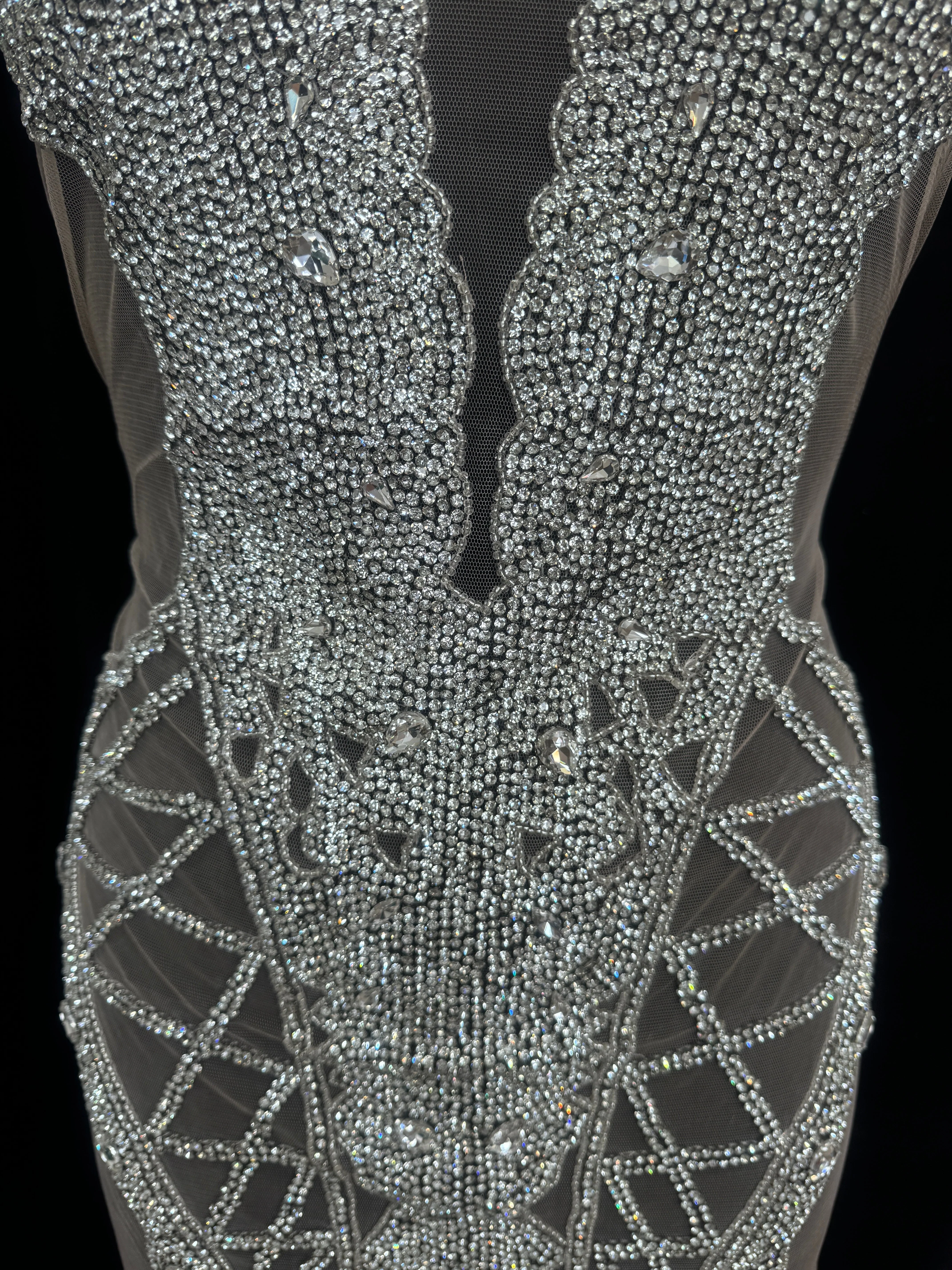 Shannon Silver Rhinestone Bodice Appliqué - Image 4