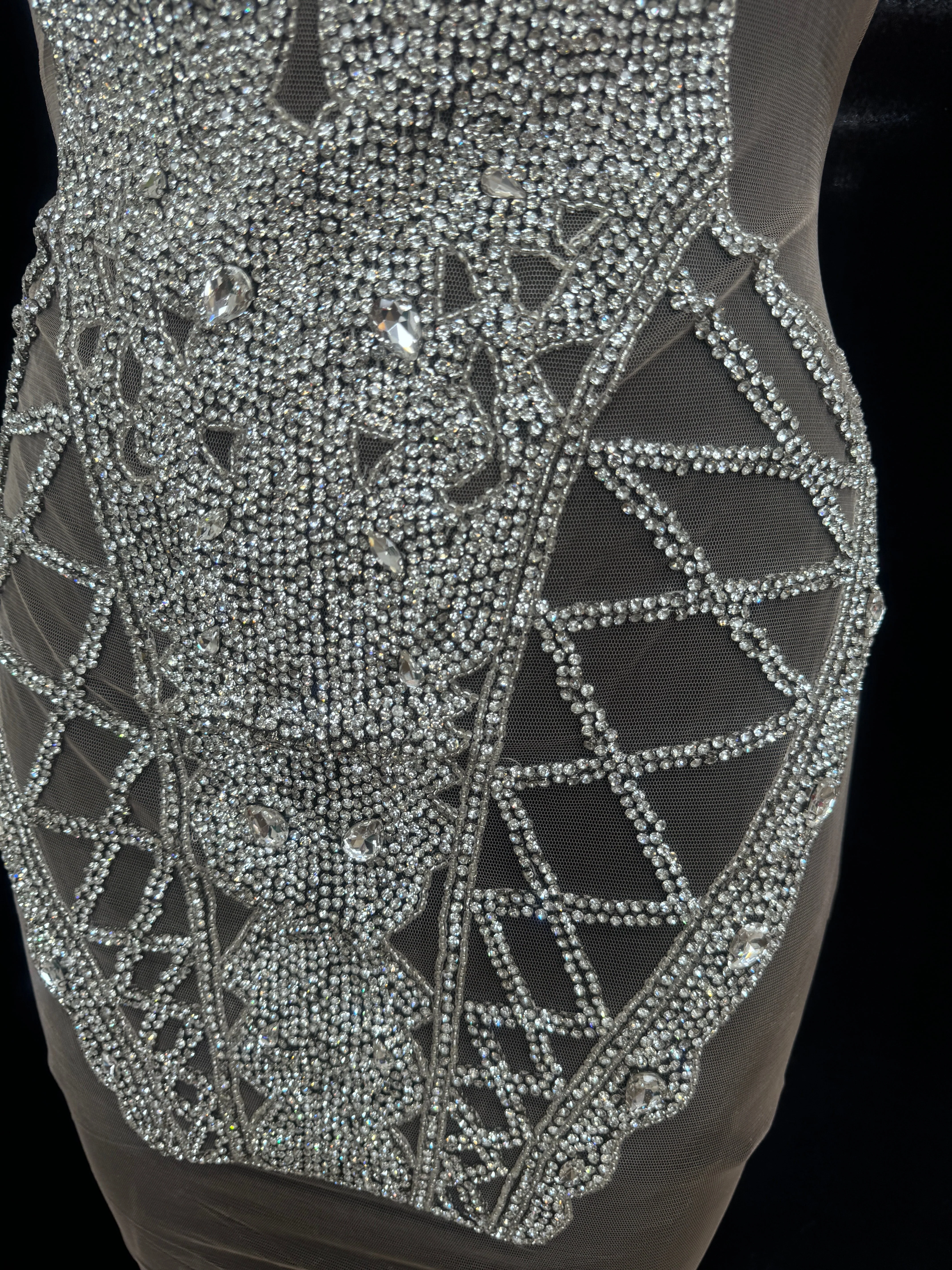 Shannon Silver Rhinestone Bodice Appliqué - Image 5