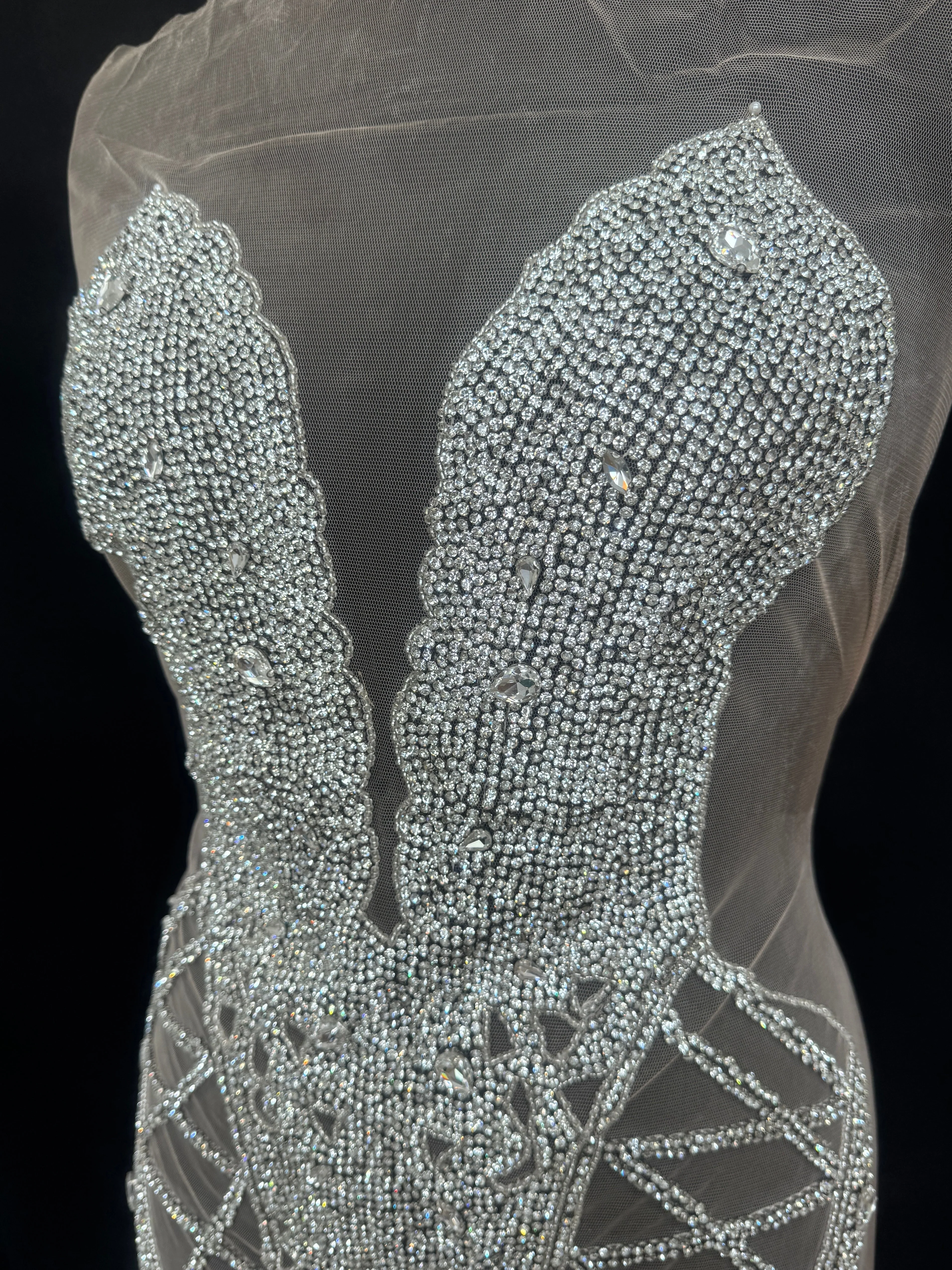Shannon Silver Rhinestone Bodice Appliqué - Image 6