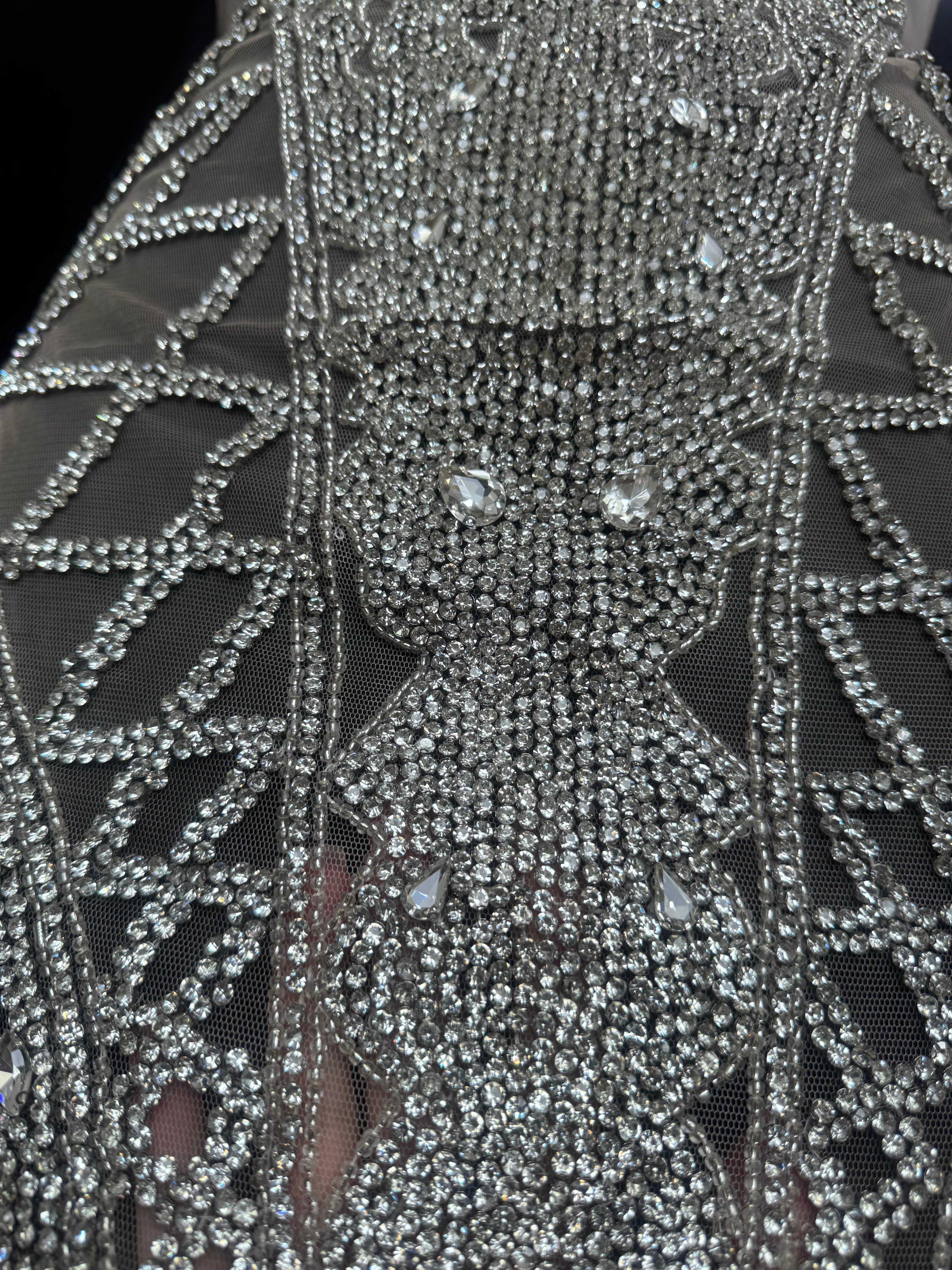 Shannon Silver Rhinestone Bodice Appliqué - Image 7