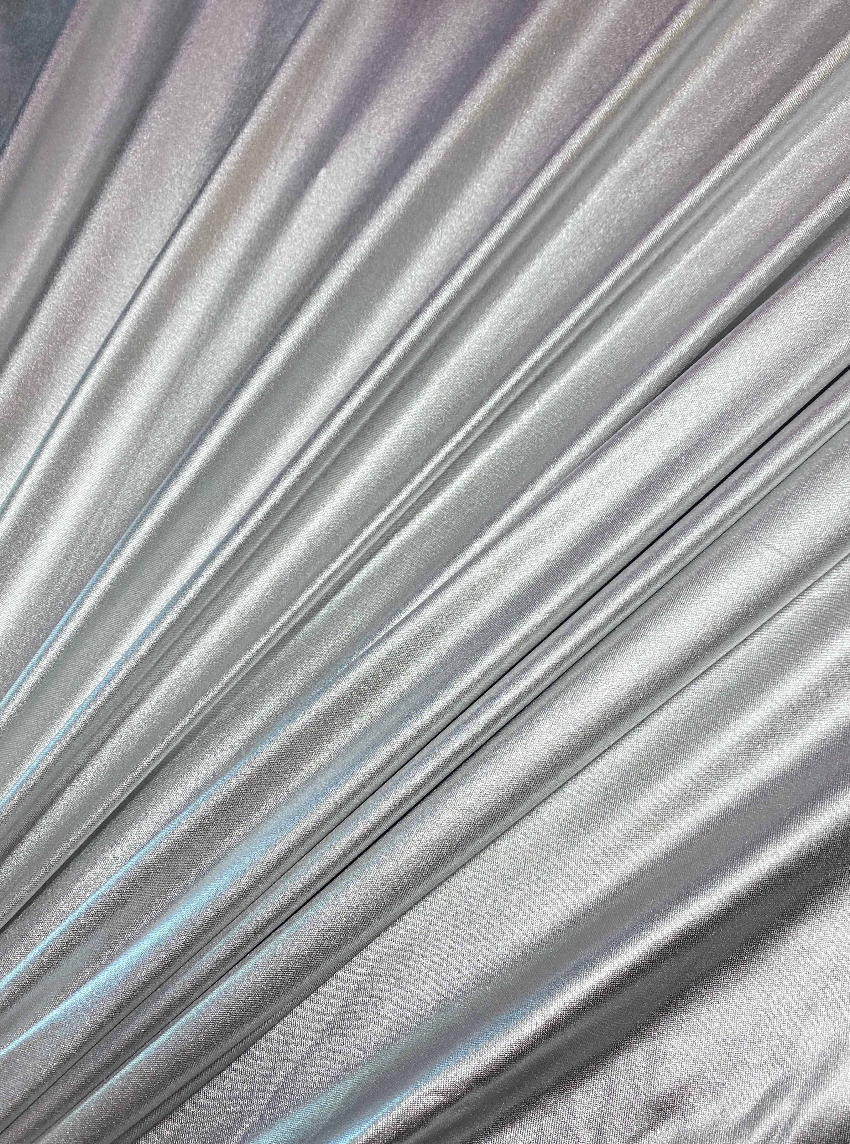Silver Foil Lame Spandex