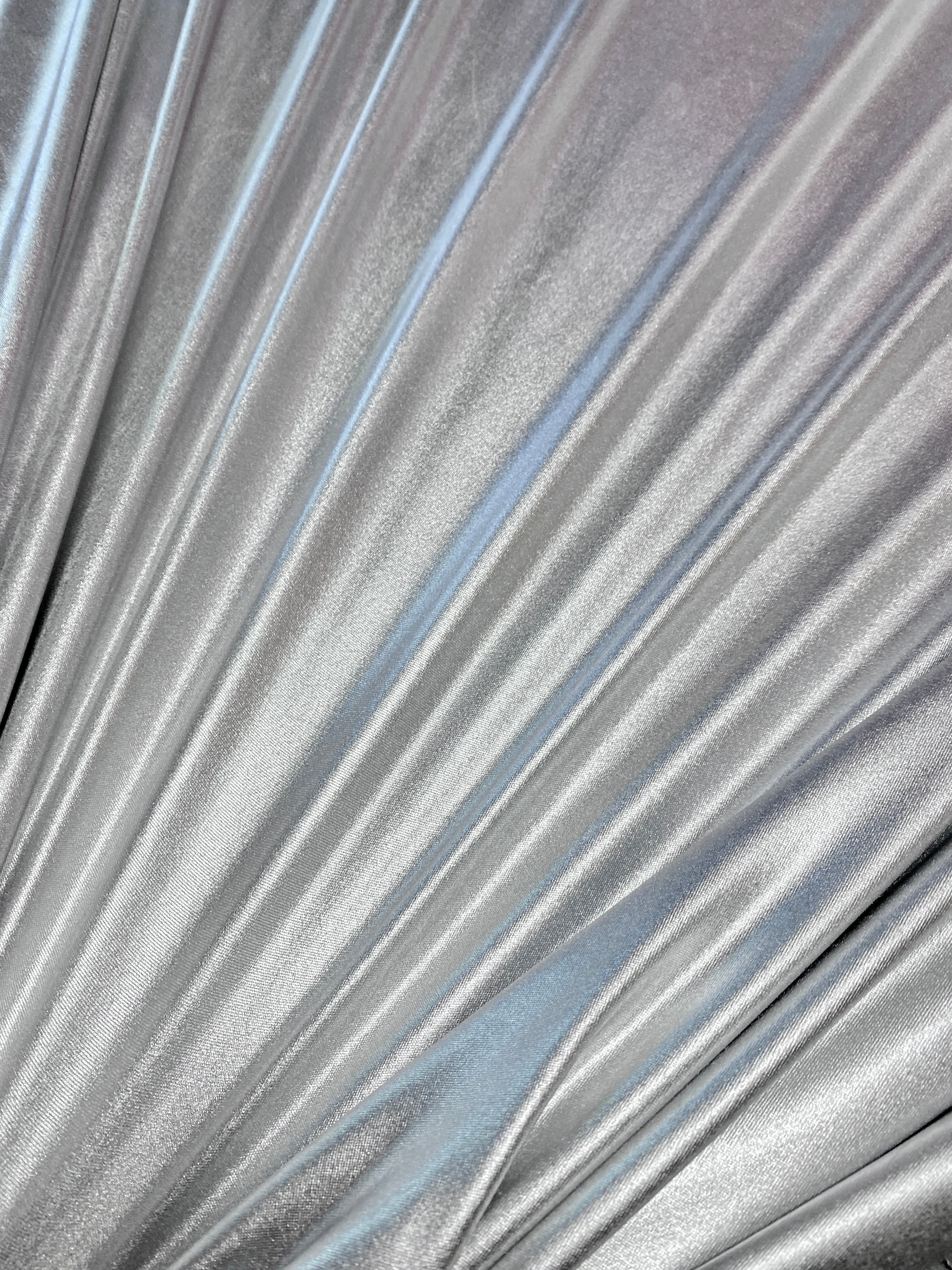 Silver Foil Lame Spandex - Image 6