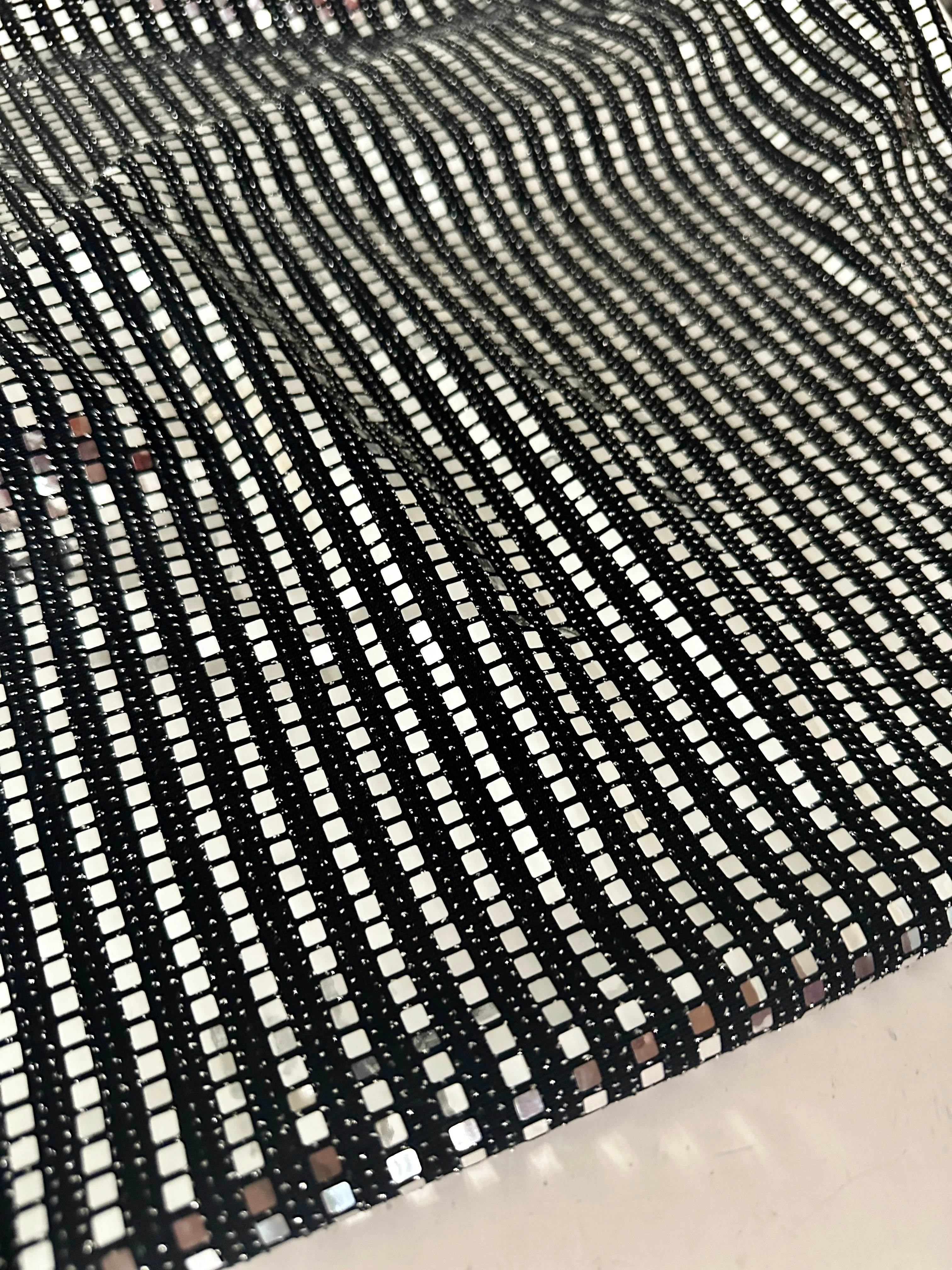 Silver Foiled Mirror Sequins on Knit - Image 4
