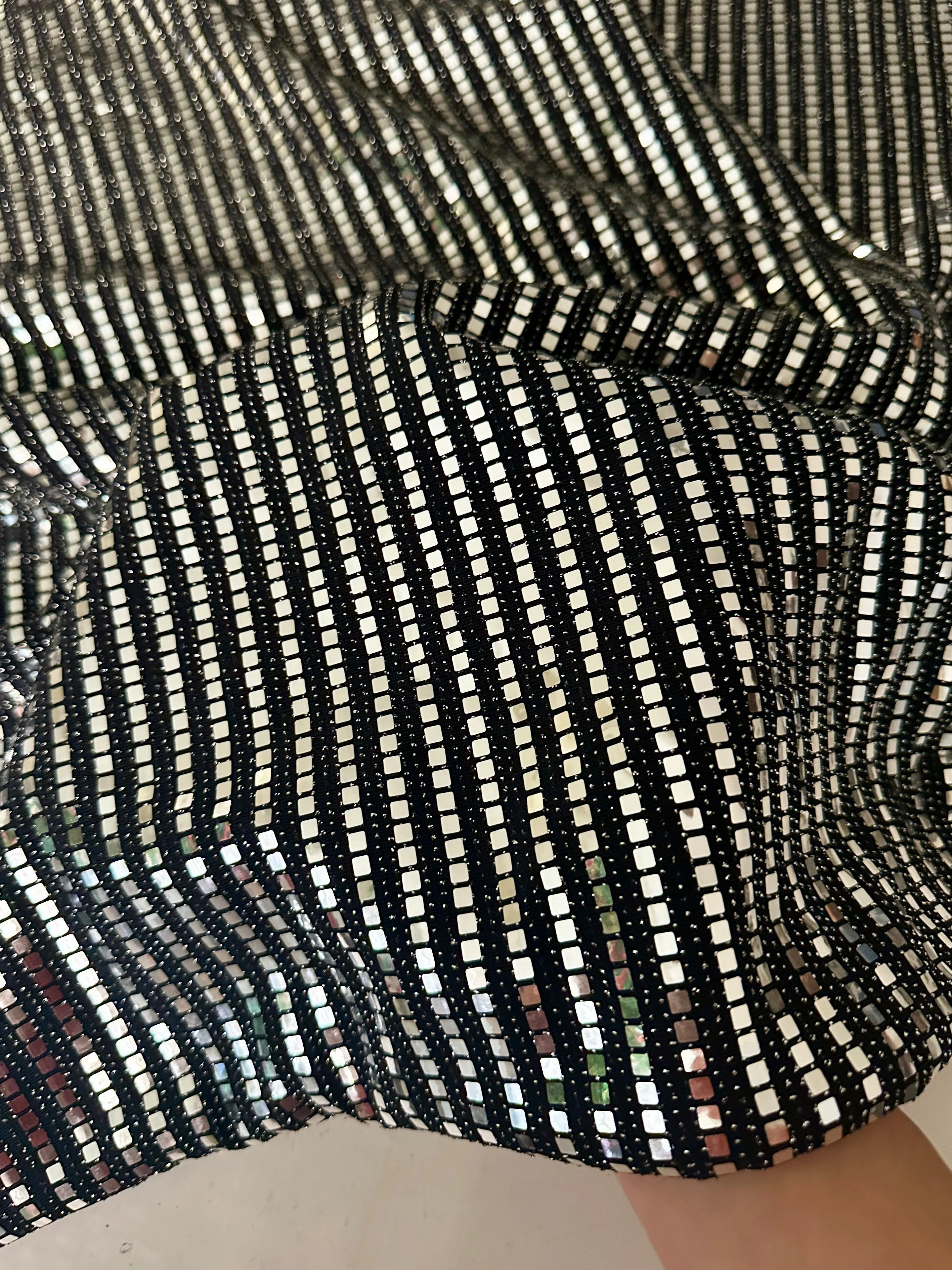 Silver Foiled Mirror Sequins on Knit - Image 7