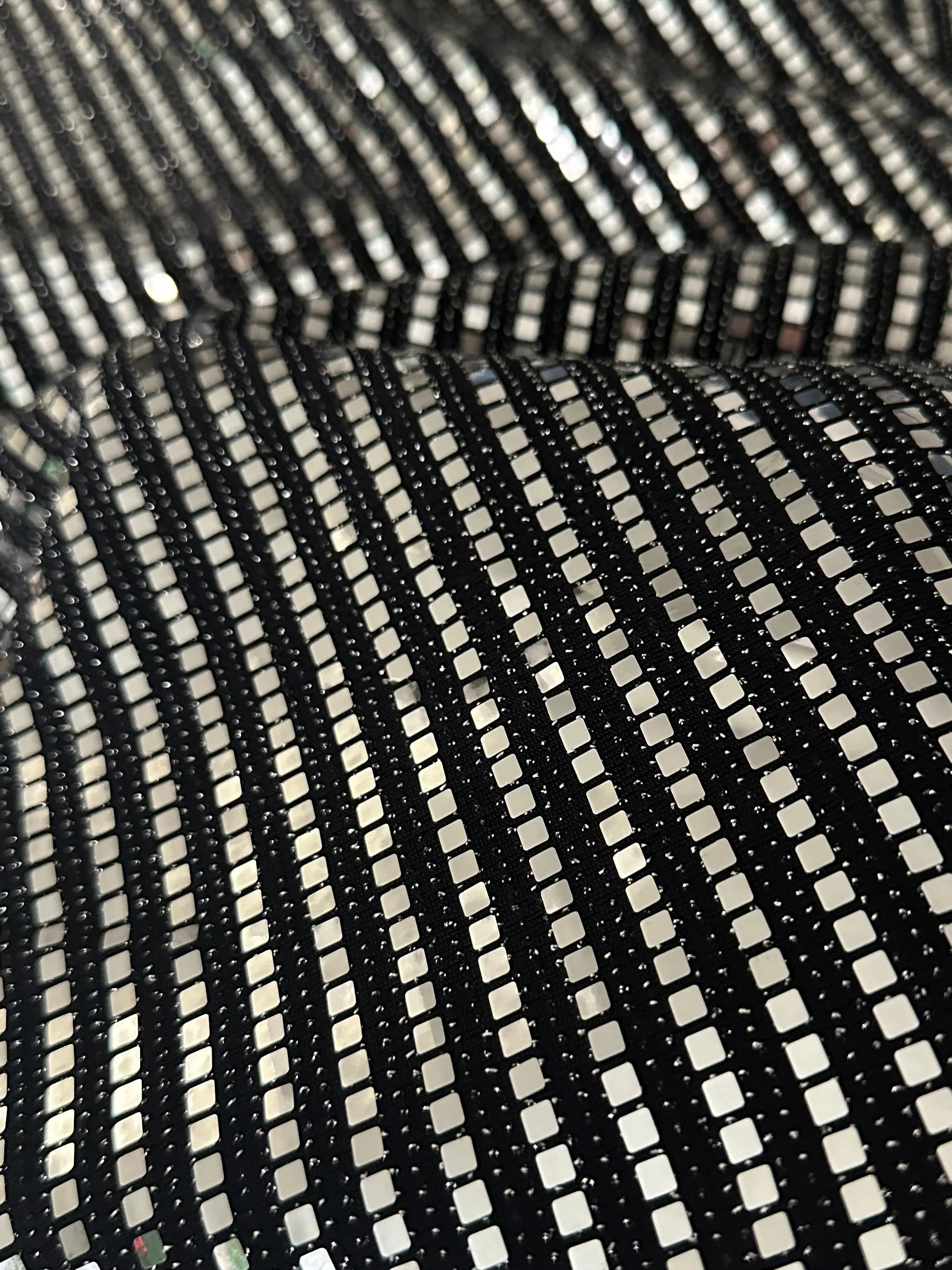 Silver Foiled Mirror Sequins on Knit - Image 8