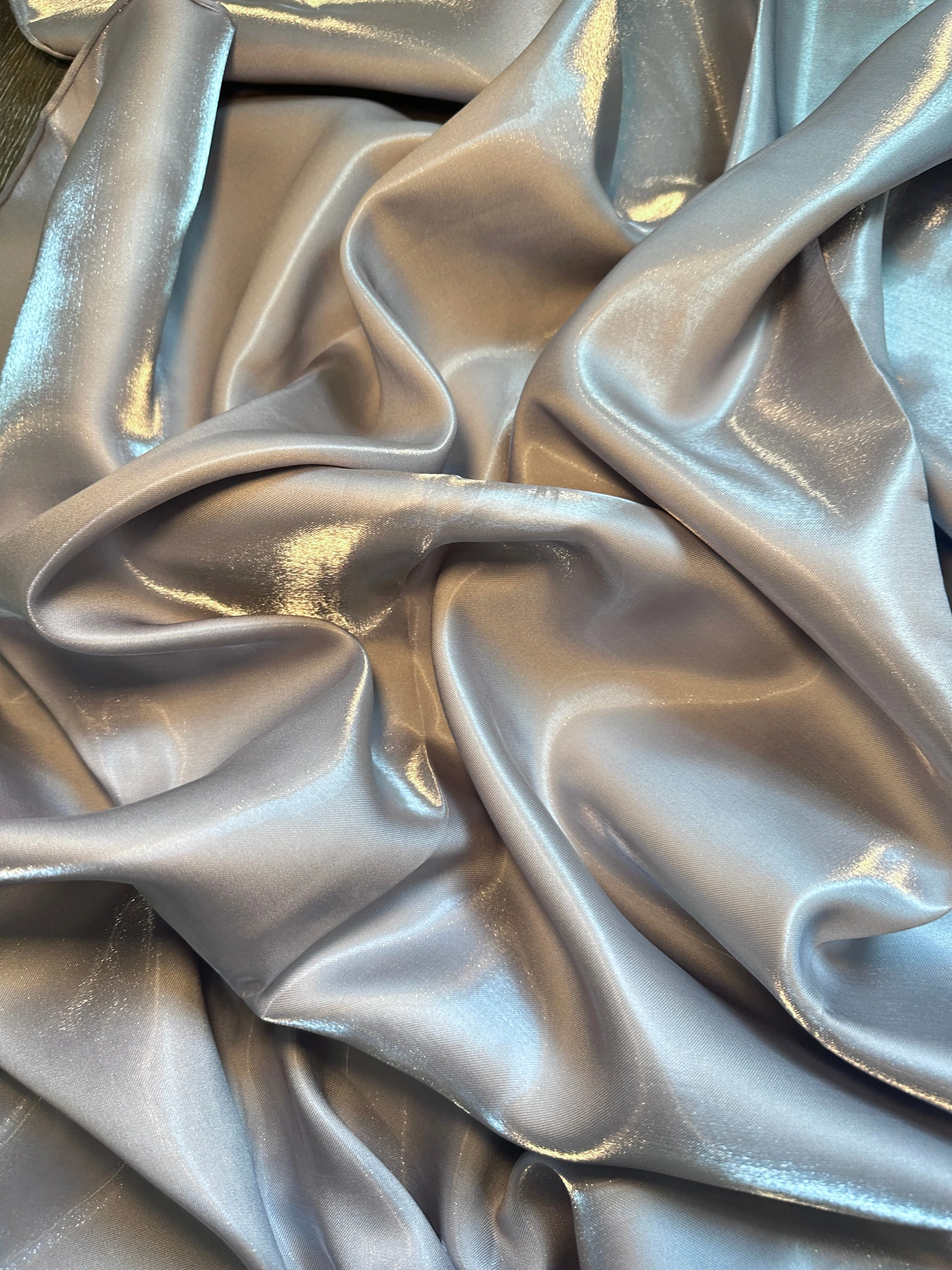 Silver Liquid Bridal Satin - Image 3