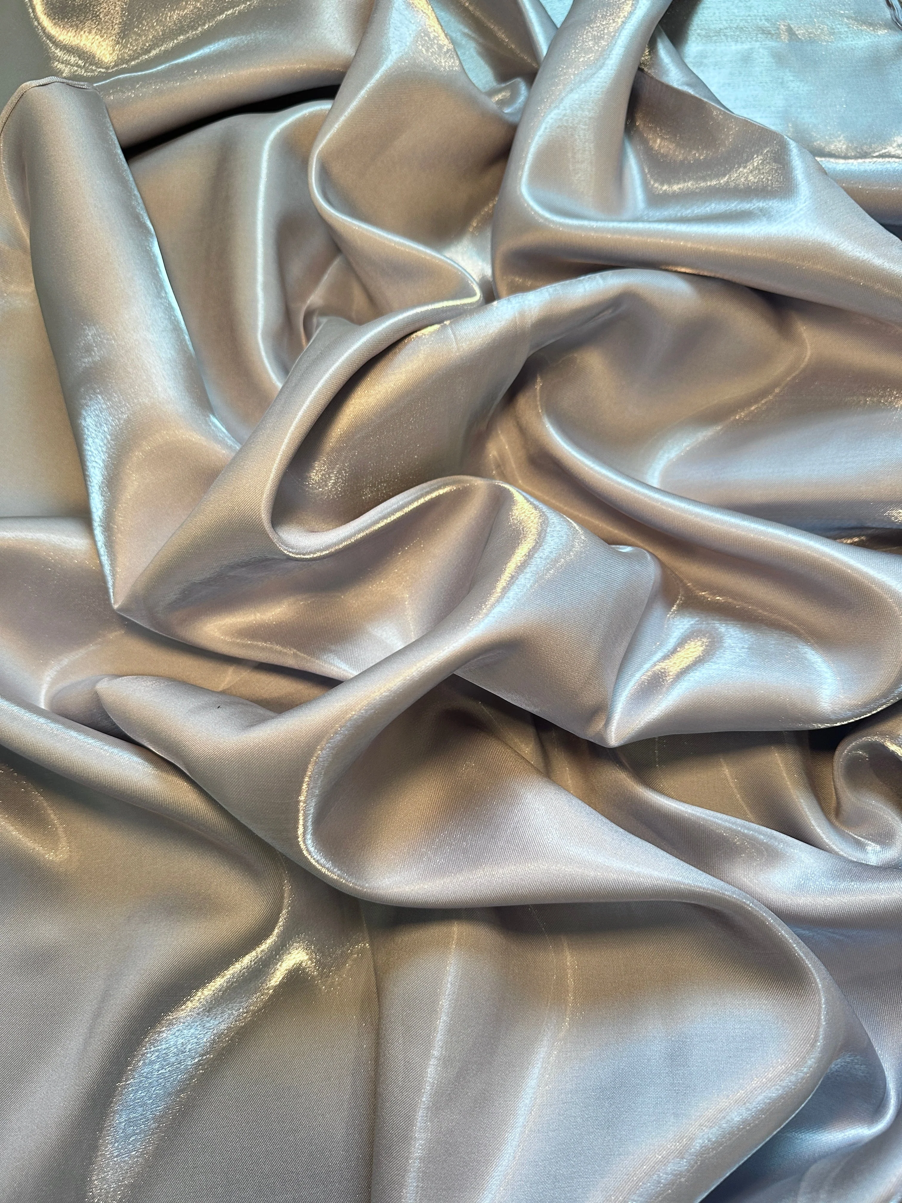 Silver Liquid Bridal Satin - Image 4