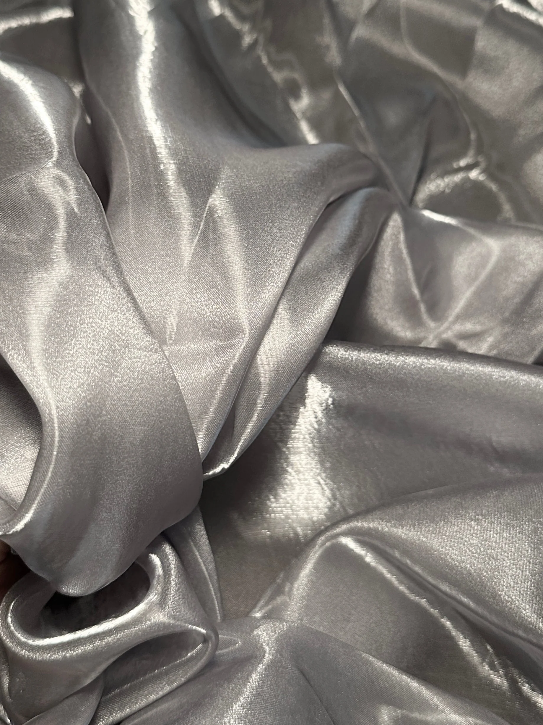 Silver Liquid Shimmery Organza - Image 3