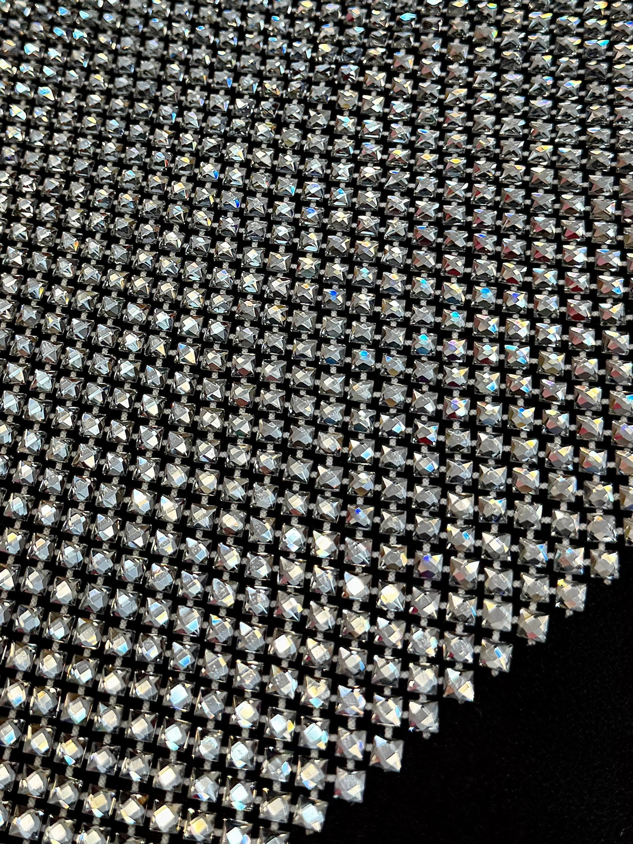 Silver Luxury Rhinestone Mesh - Image 3
