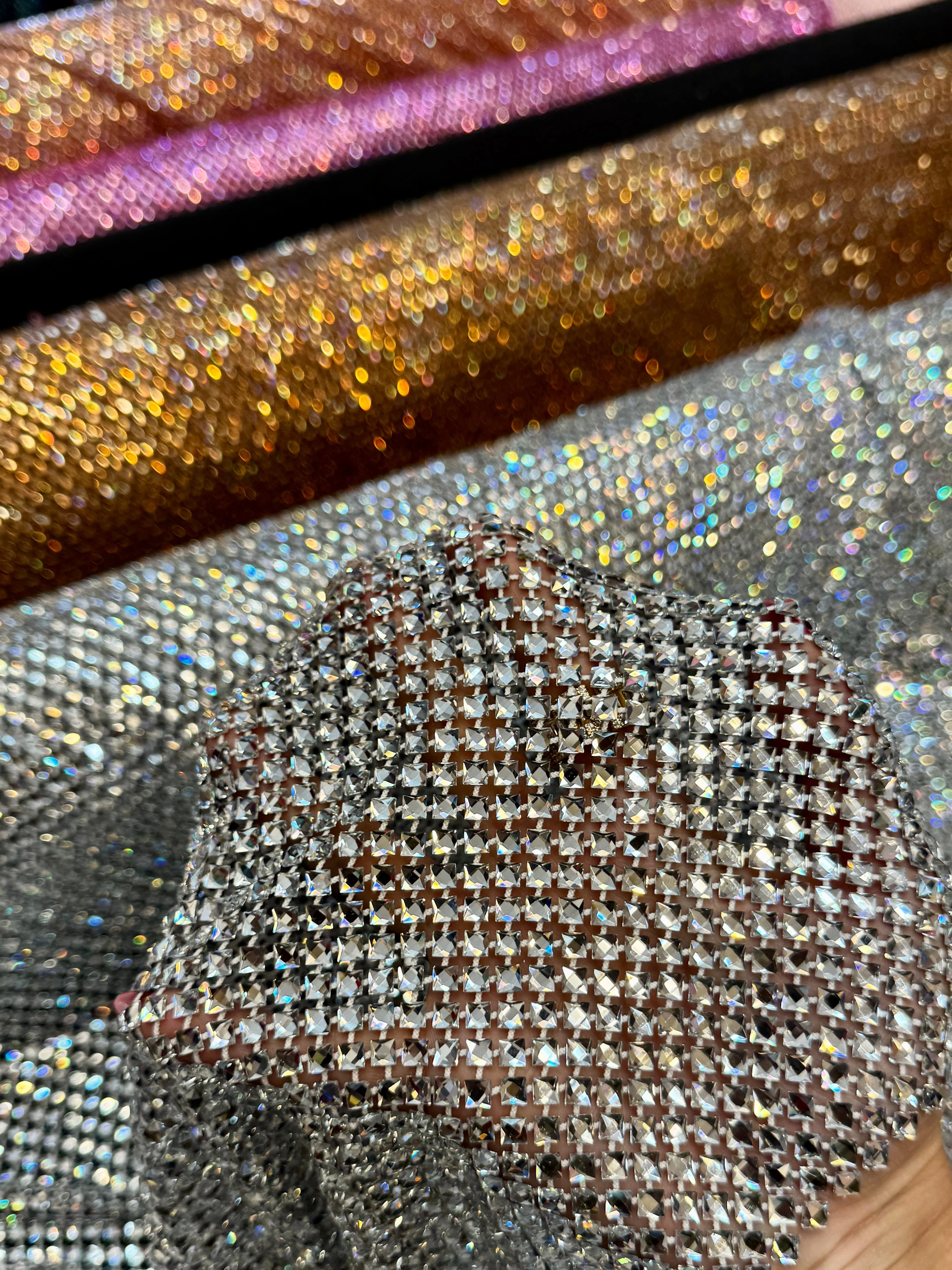 Silver Luxury Rhinestone Mesh - Image 5