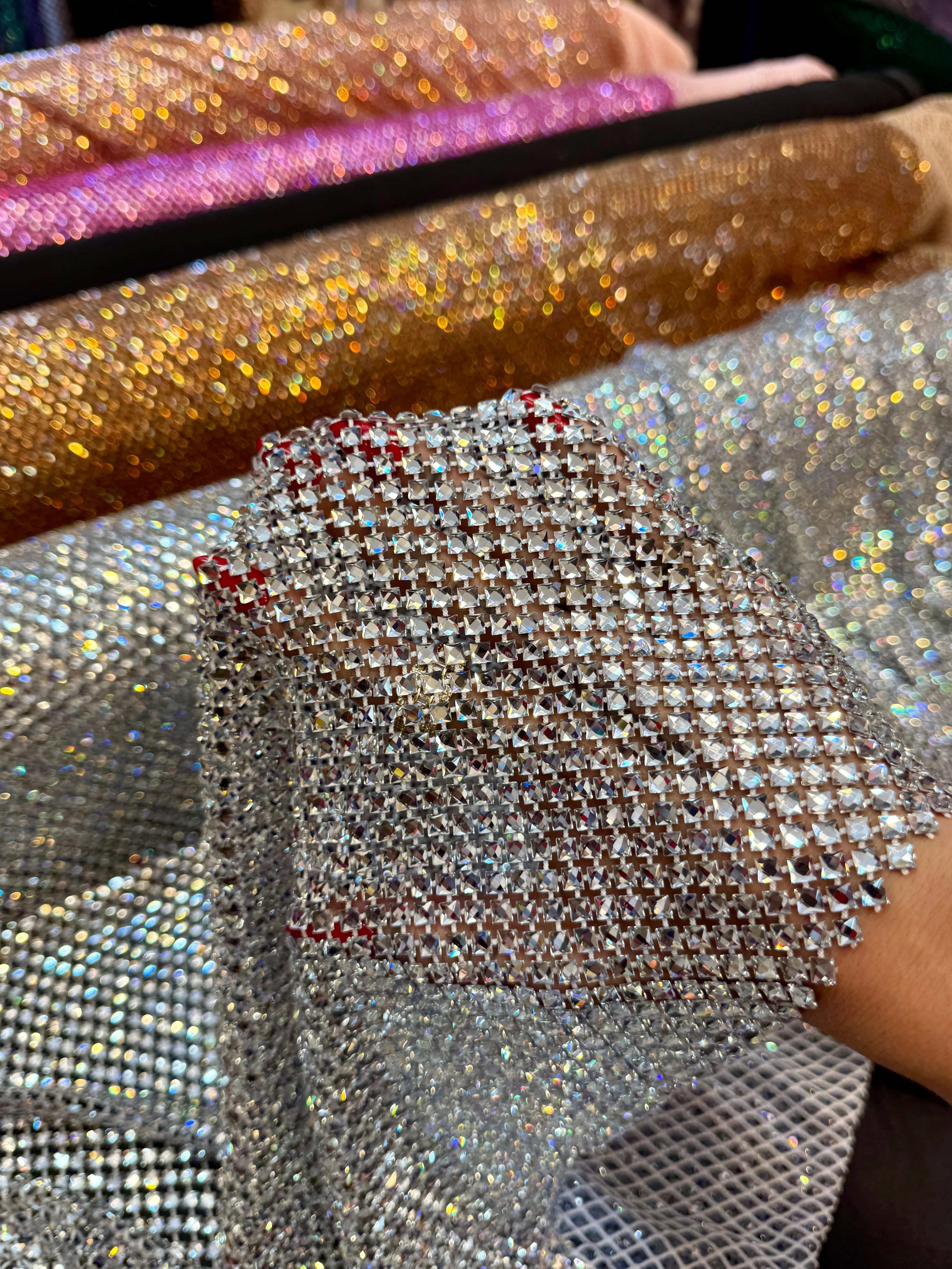 Silver Luxury Rhinestone Mesh - Image 6