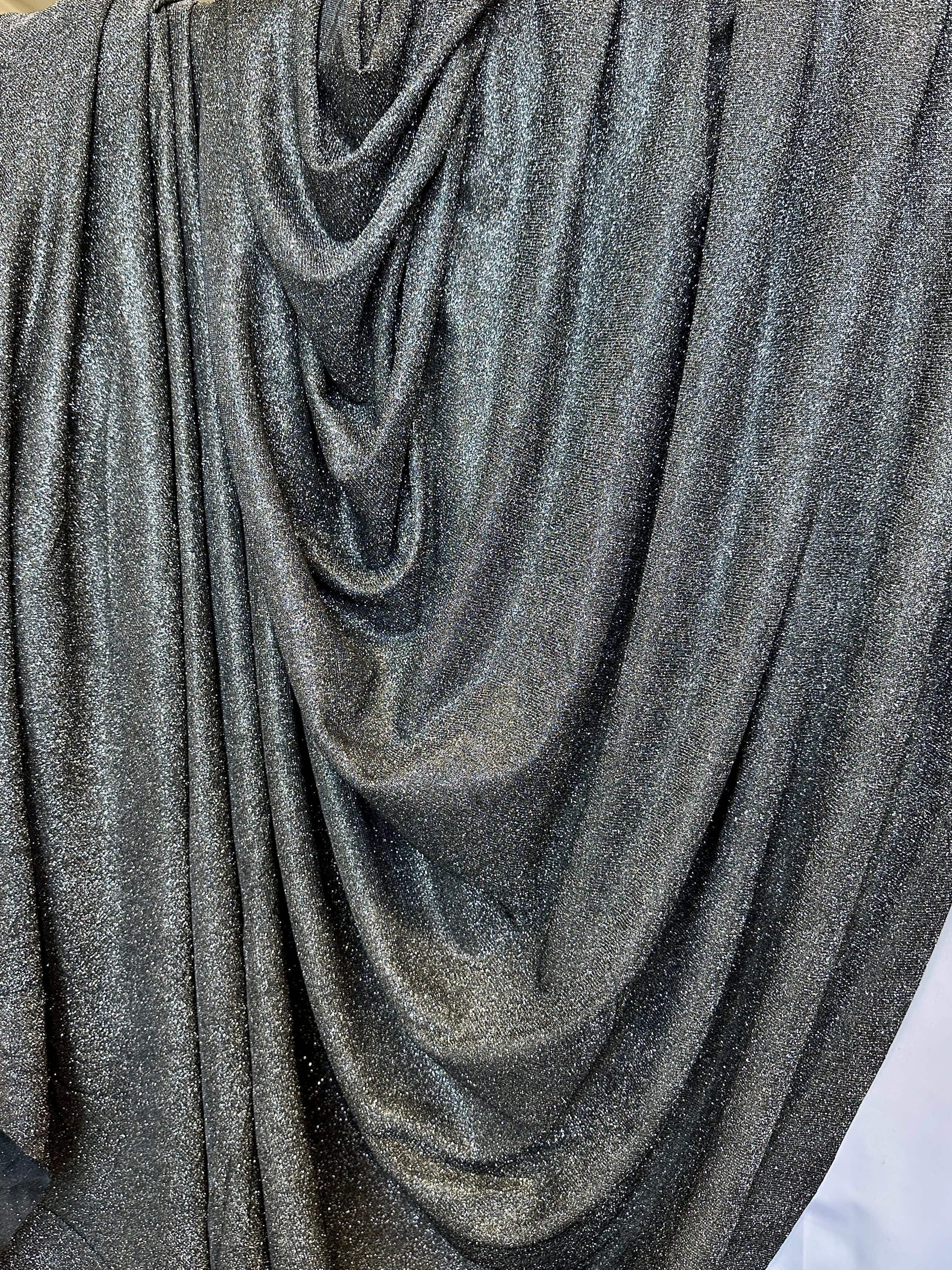 Dark Silver Stretch Metallic Lurex