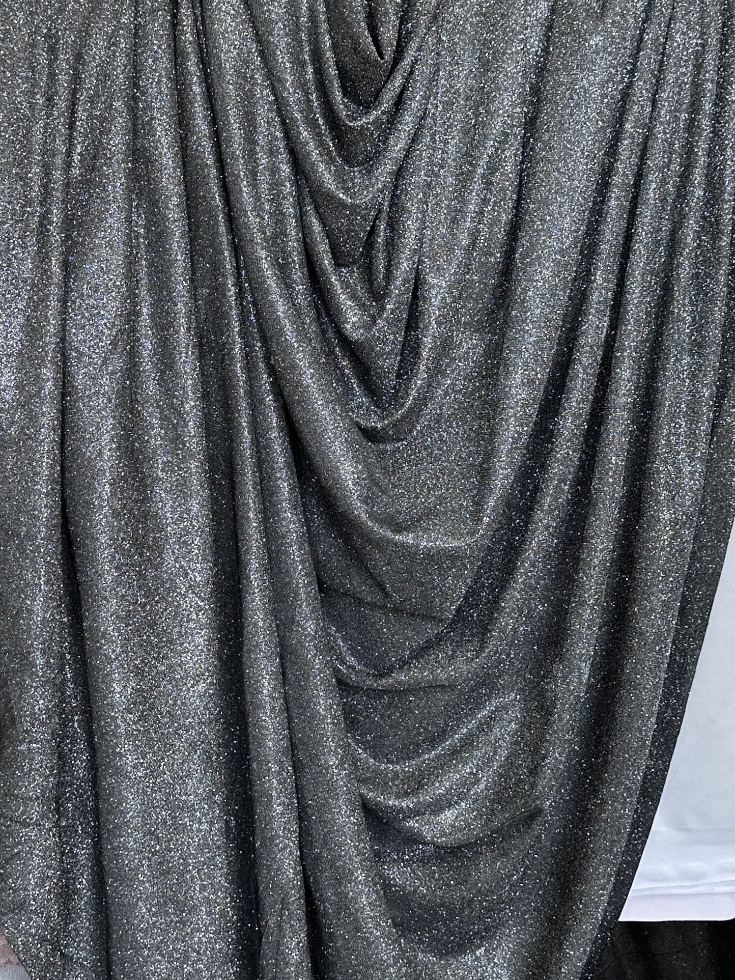 Dark Silver Stretch Metallic Lurex - Image 2