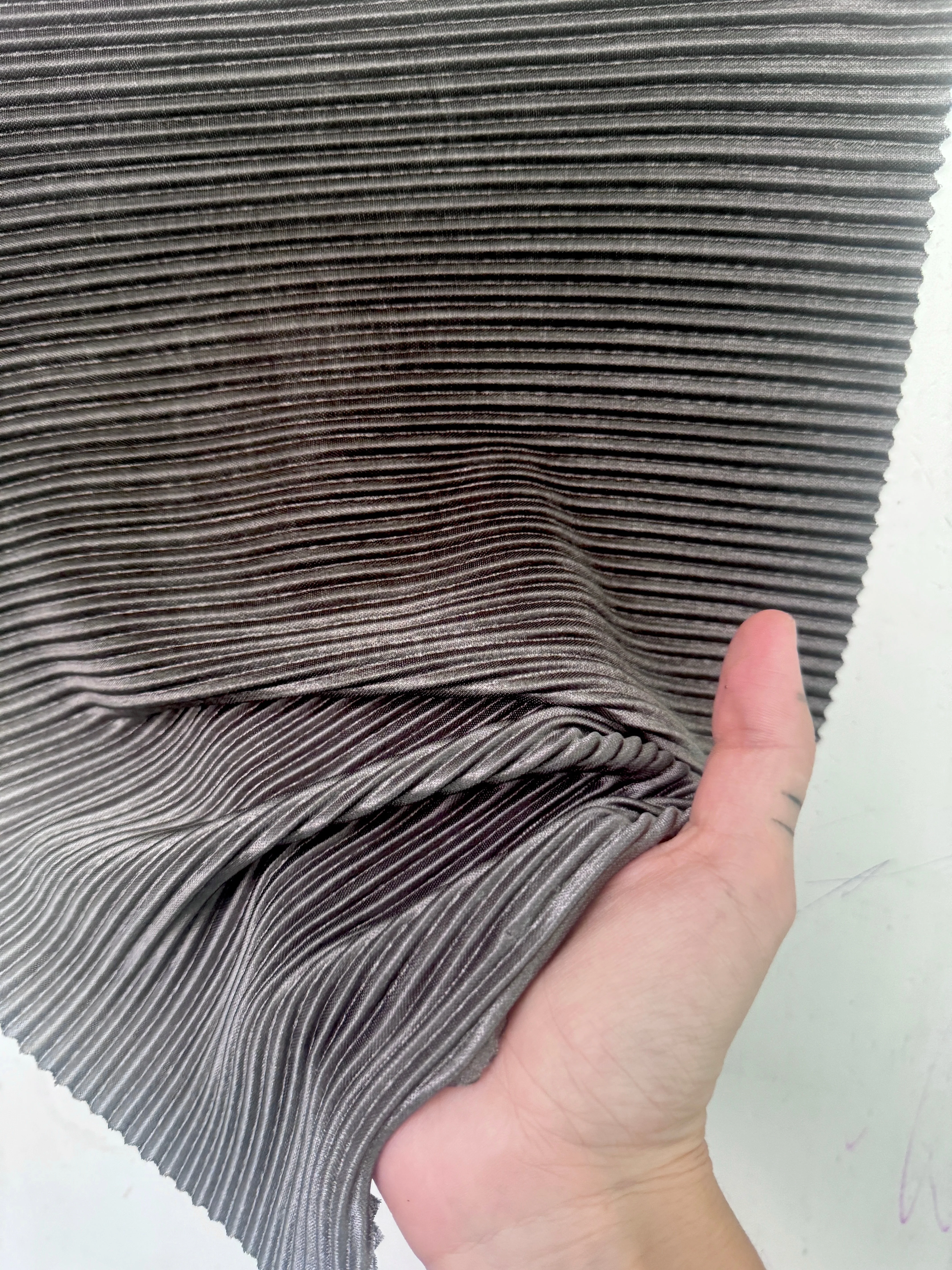 Silver Ombre Pleated Knit - Image 7