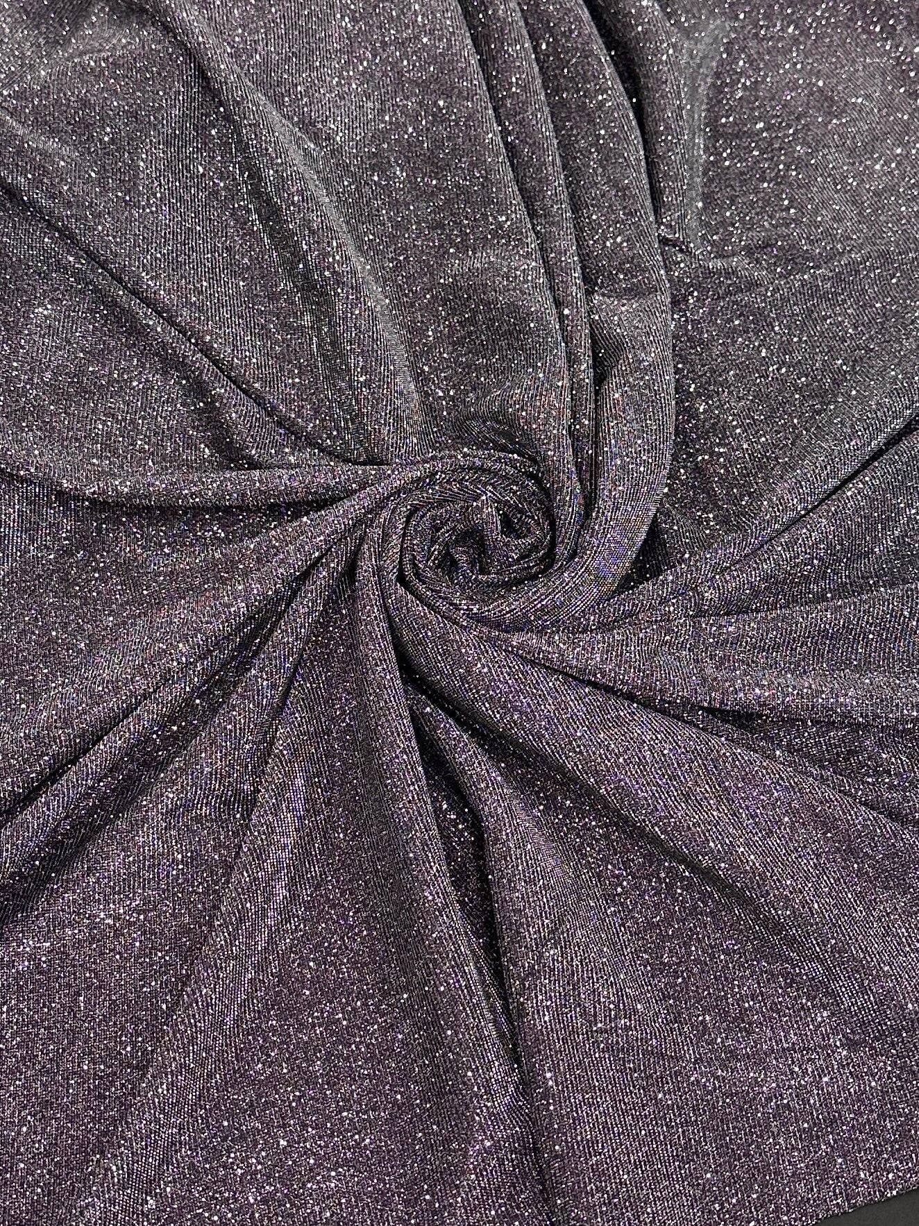 Silver-Purple Iridescent Stretch Metallic Lurex - Image 7