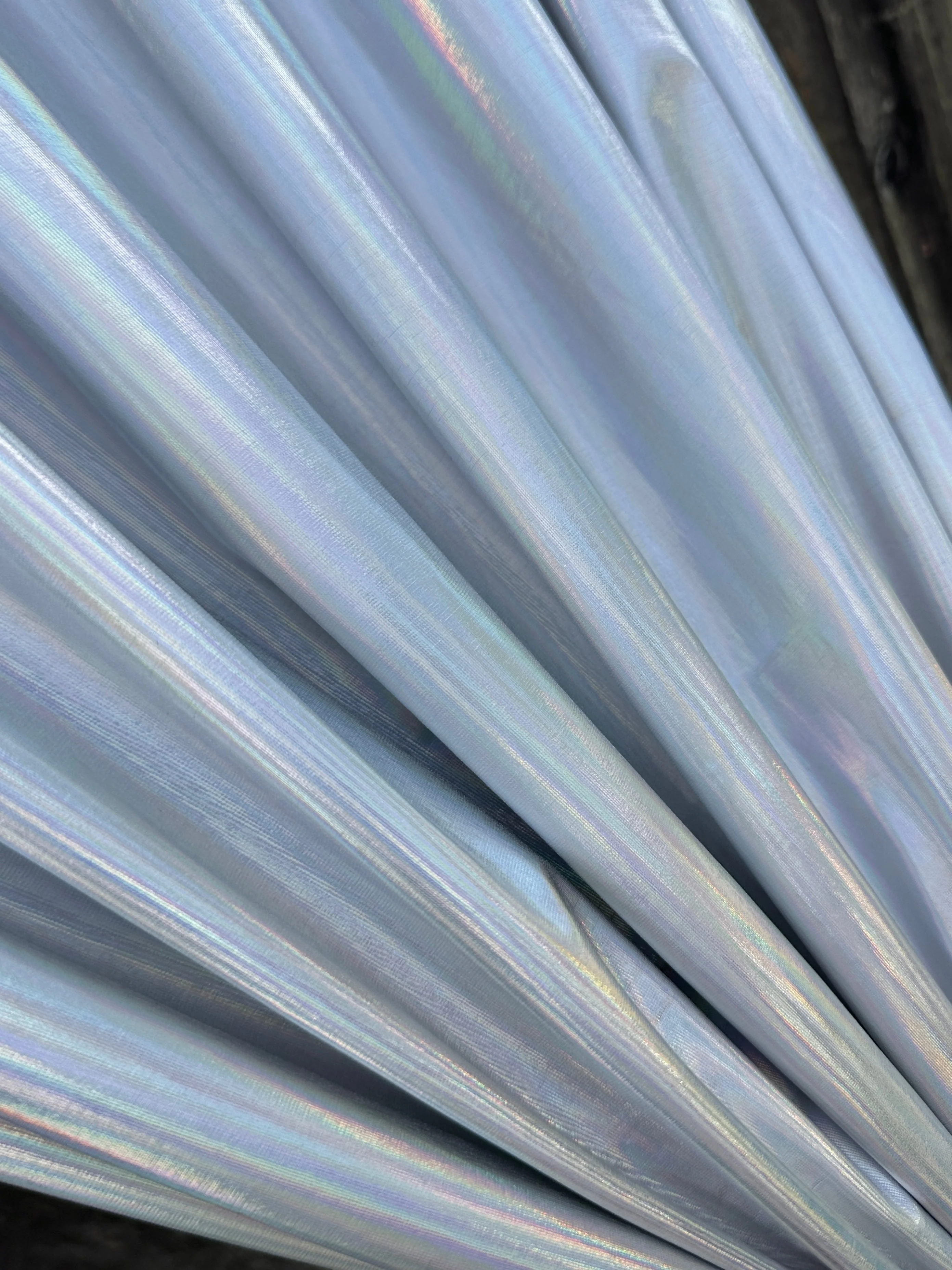 Silver Reflective Coated Spandex Pleather