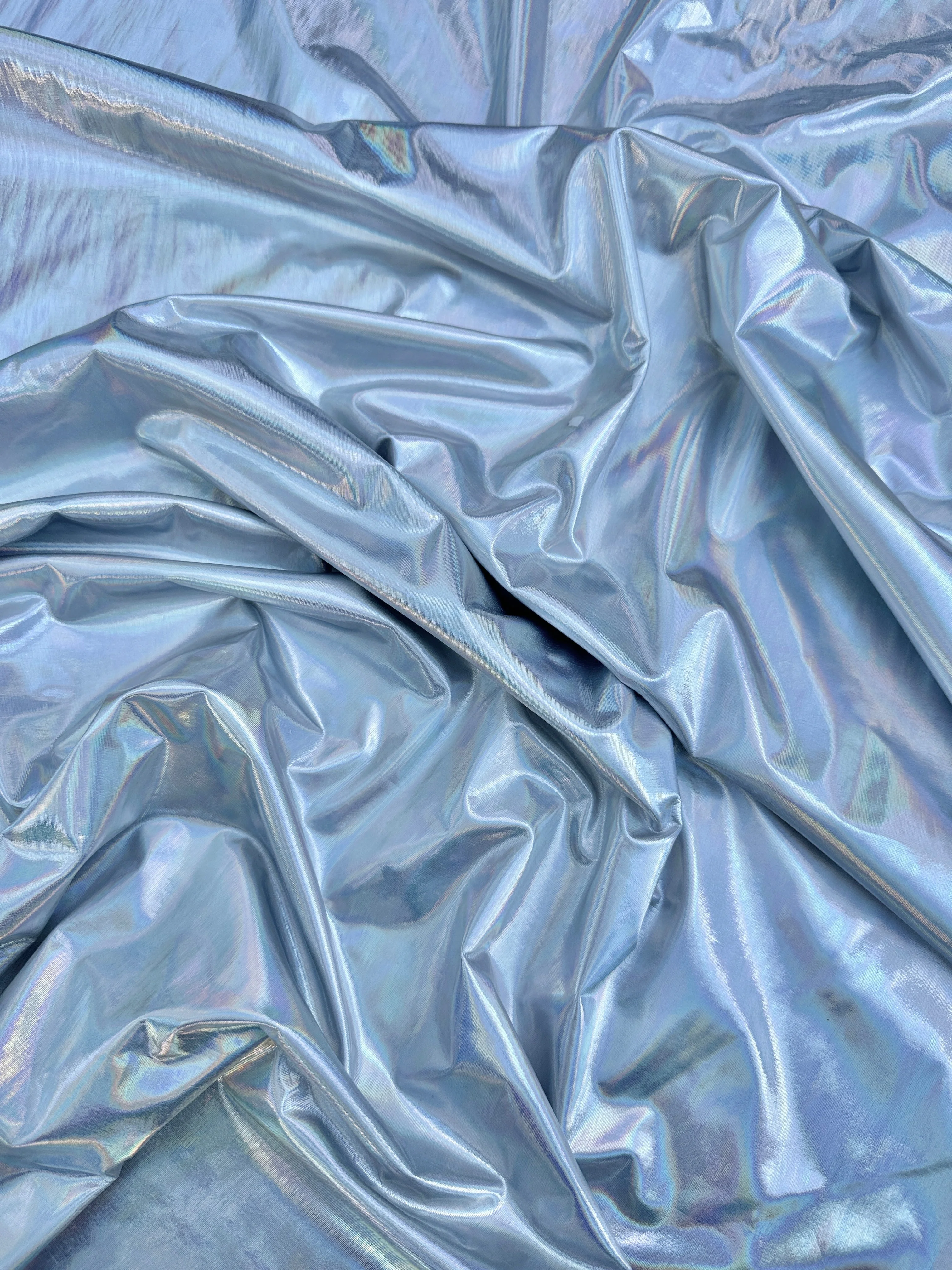 Silver Reflective Coated Spandex Pleather - Image 4