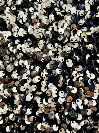 Silver/Black Sequin on Velvet - Image 4