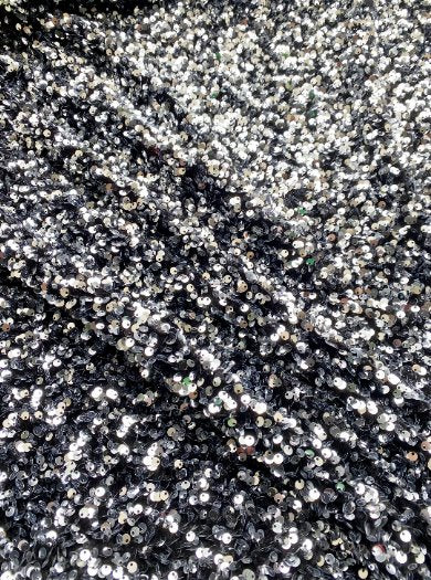 Silver/Black Sequin on Velvet - Image 5