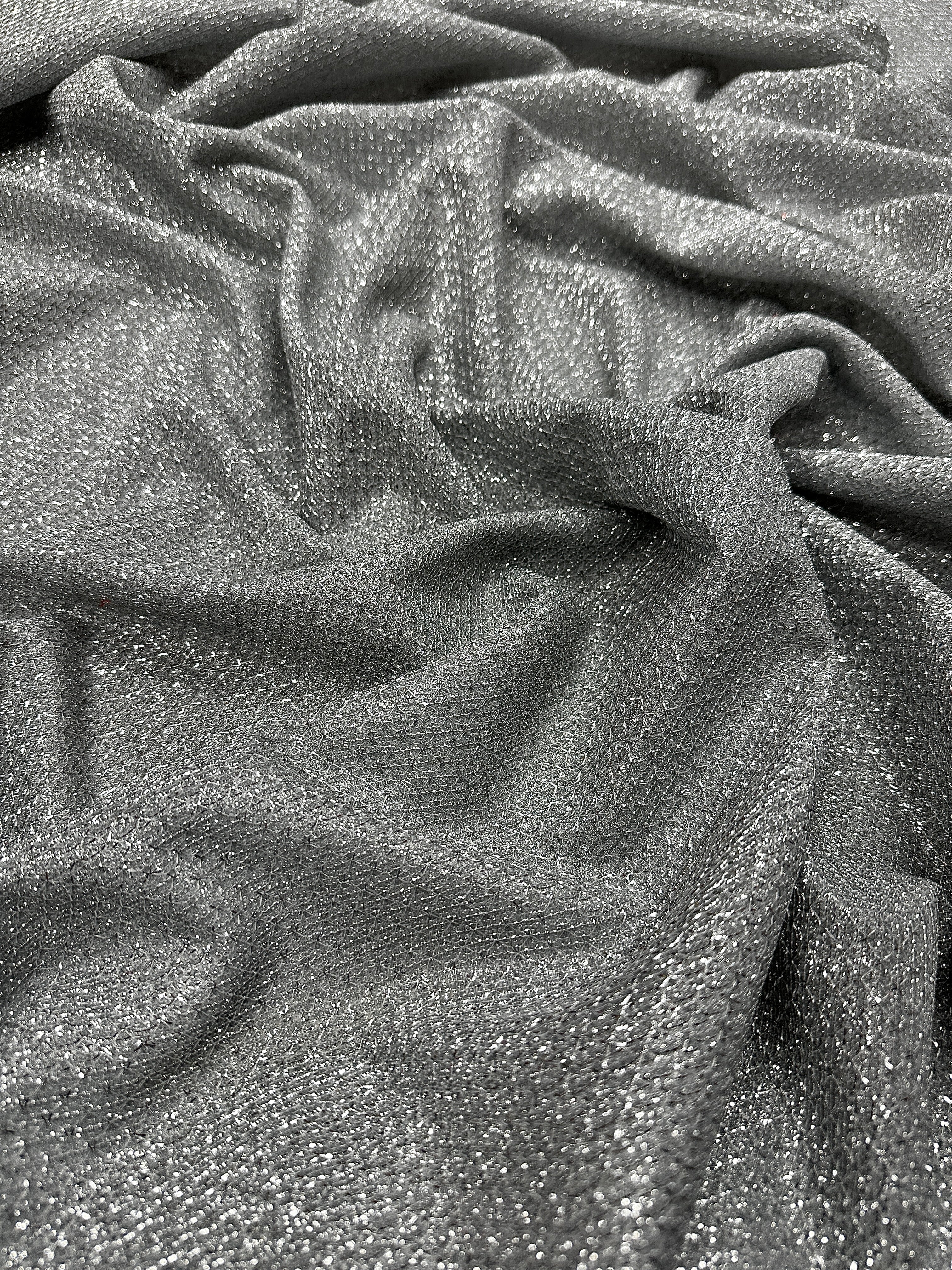 Silver Crackle Shimmery Lurex