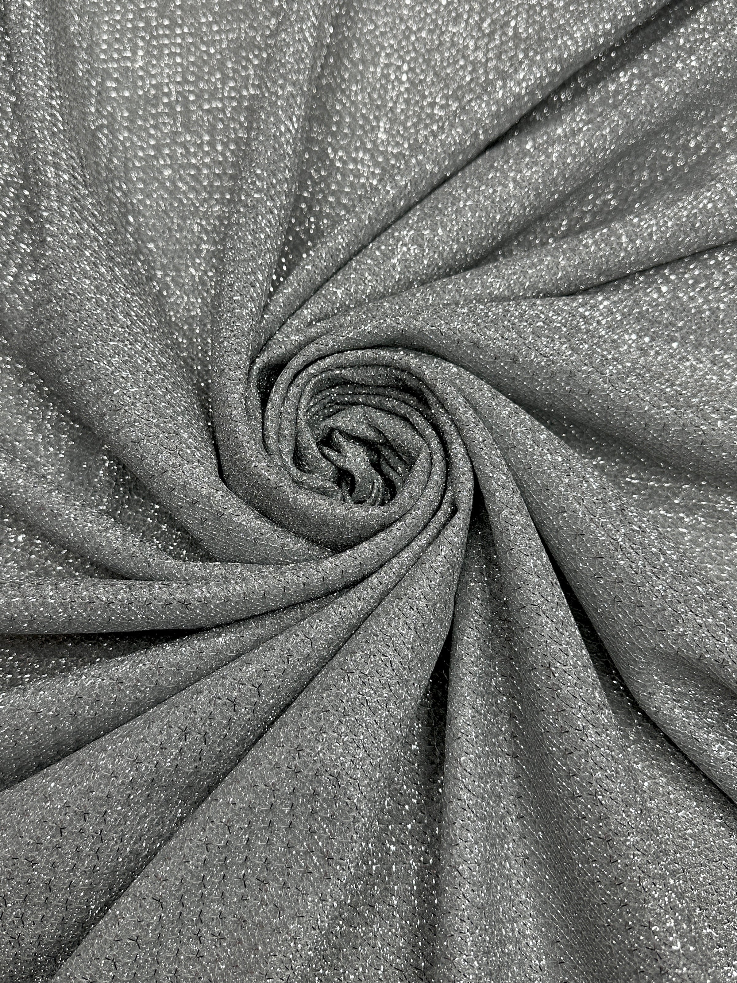 Silver Crackle Shimmery Lurex - Image 3