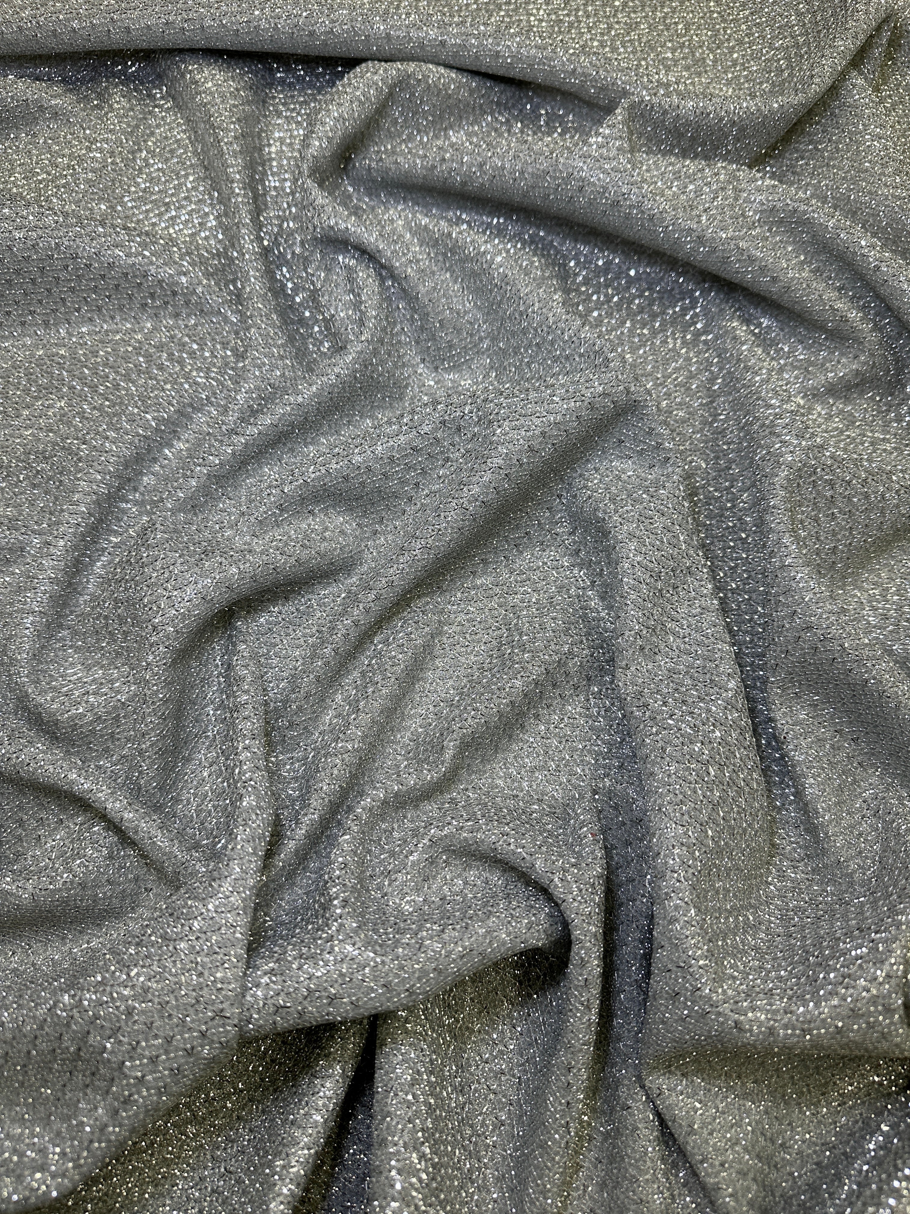 Silver Crackle Shimmery Lurex - Image 4