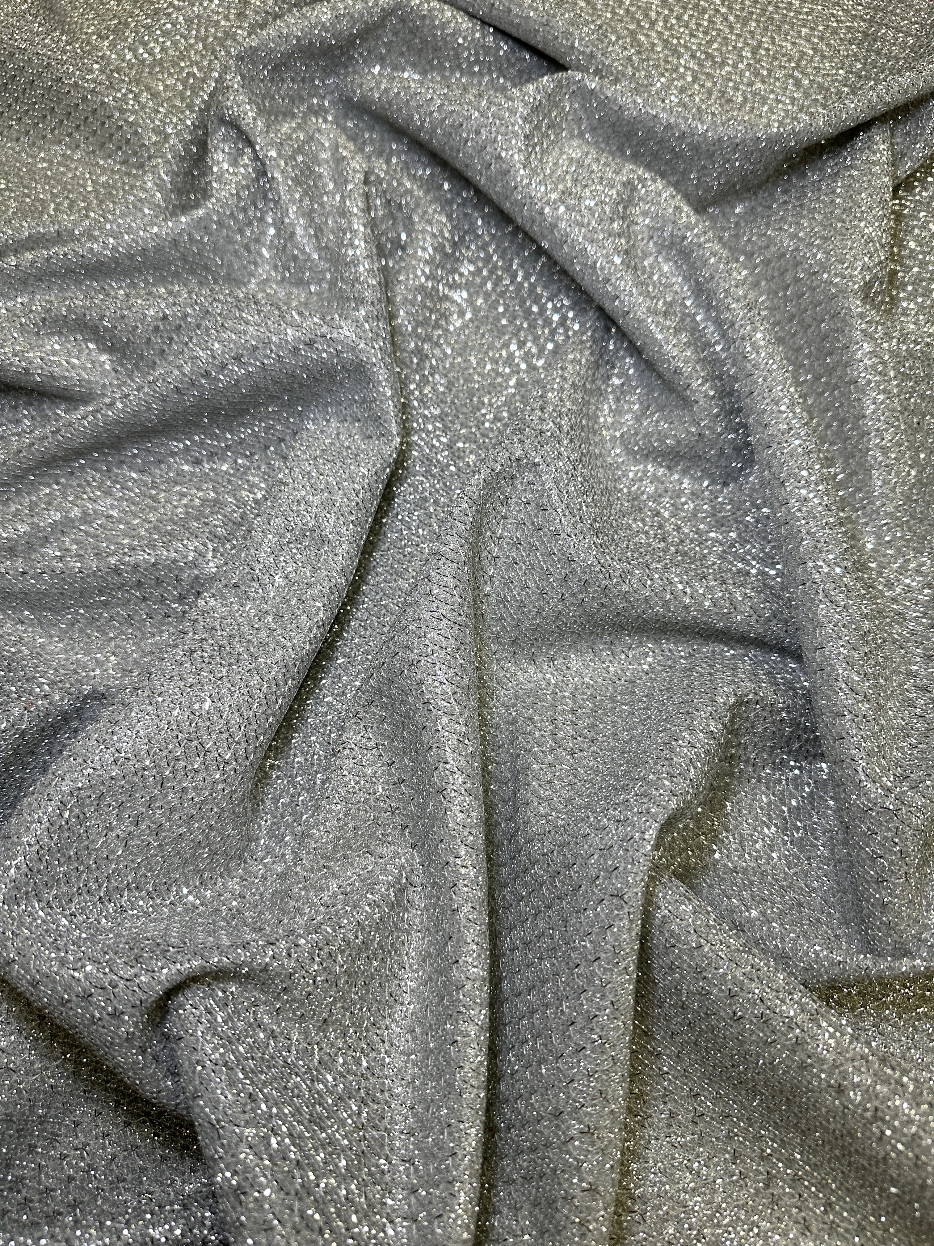 Silver Crackle Shimmery Lurex - Image 5