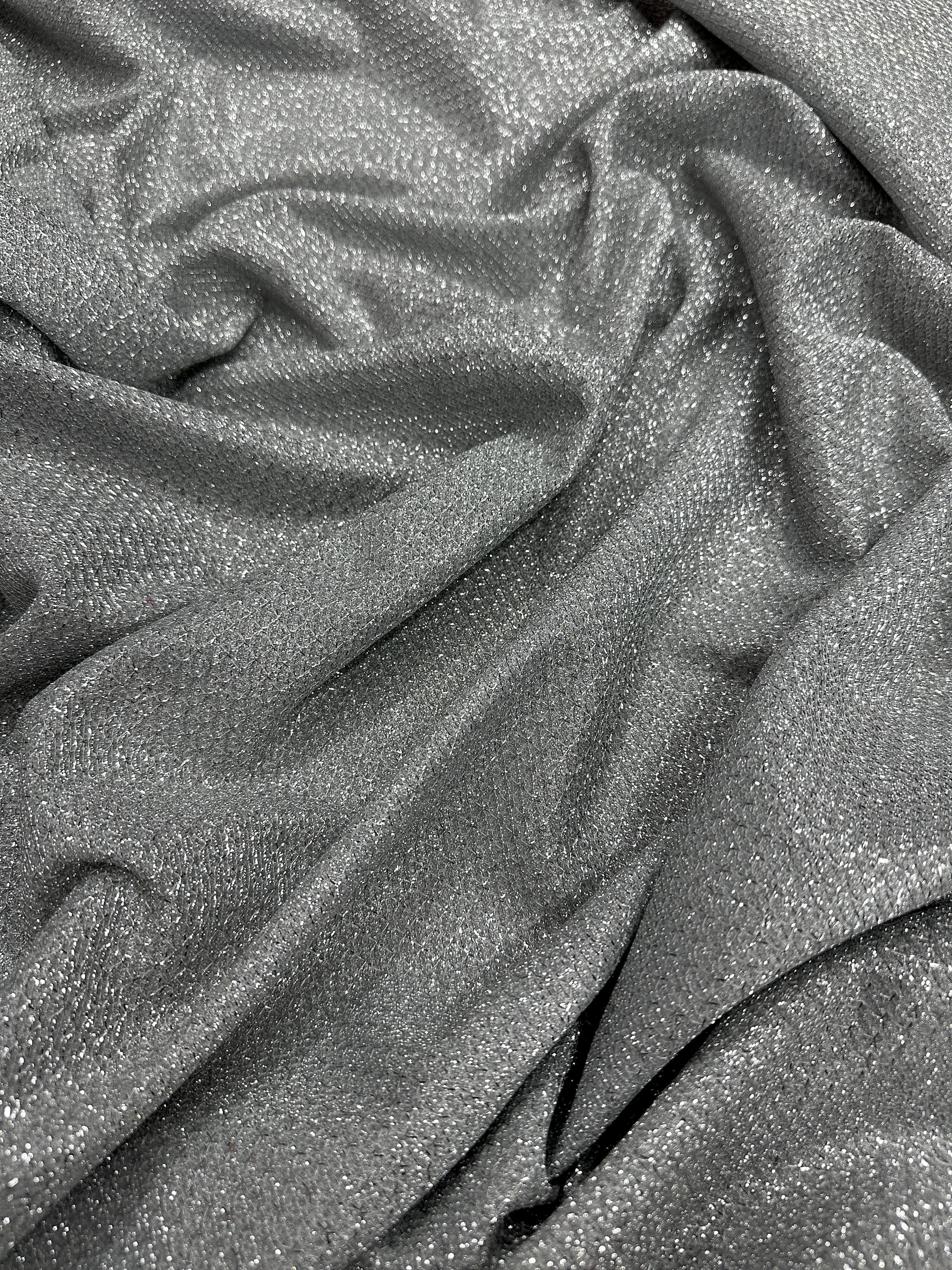 Silver Crackle Shimmery Lurex - Image 7