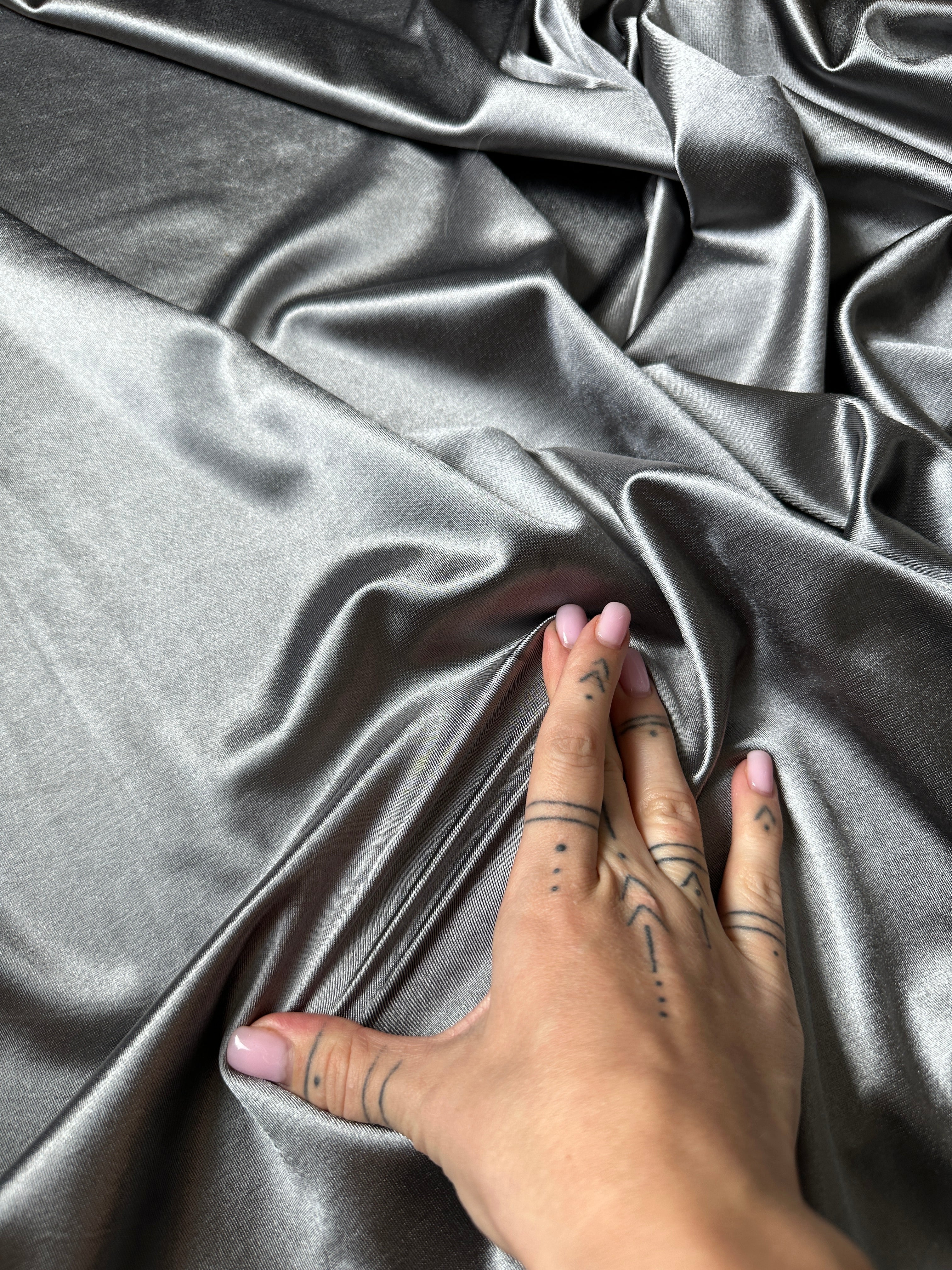 Silver Shiny Nylon Spandex - Image 10