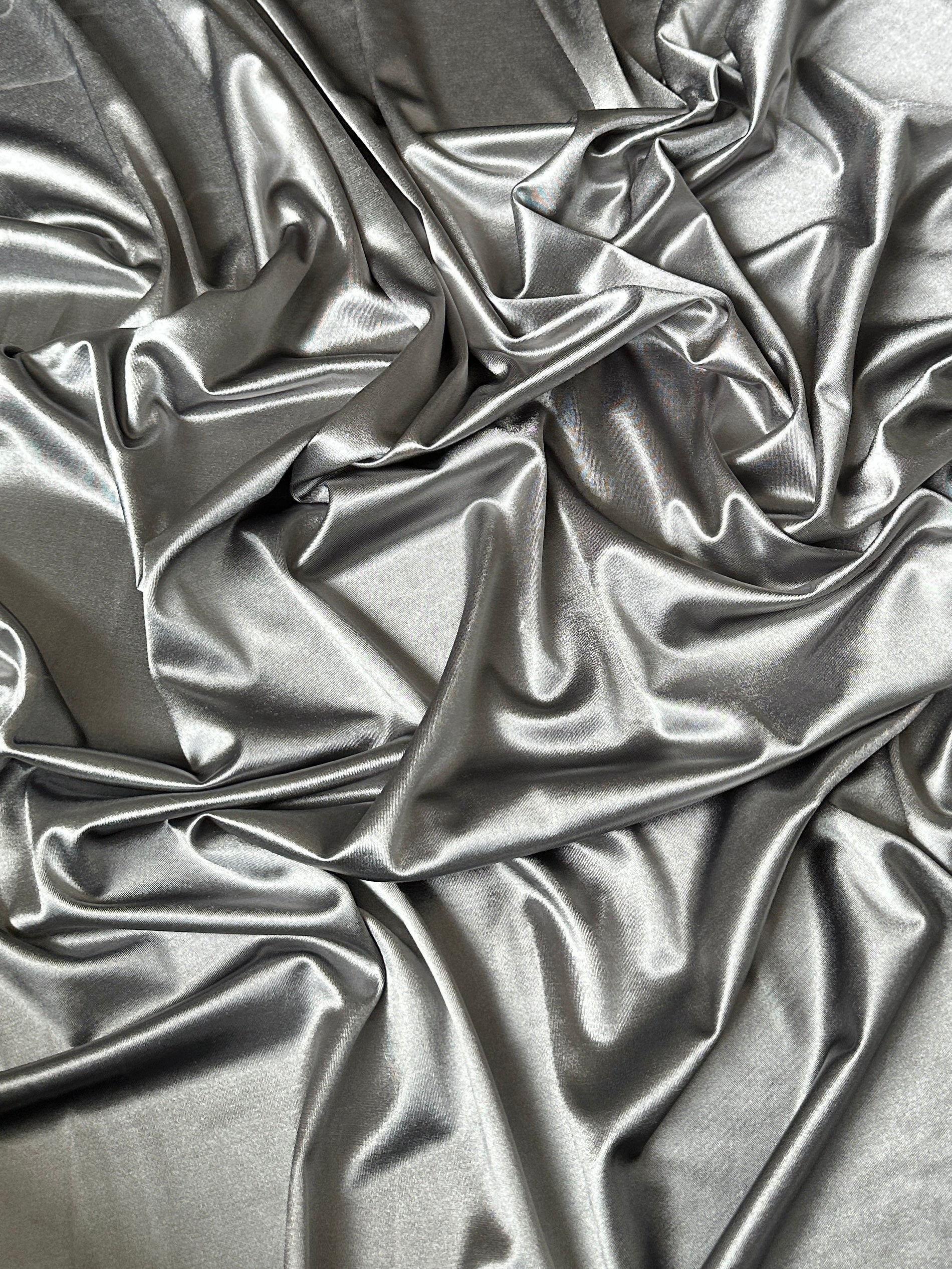 Silver Shiny Nylon Spandex - Image 11